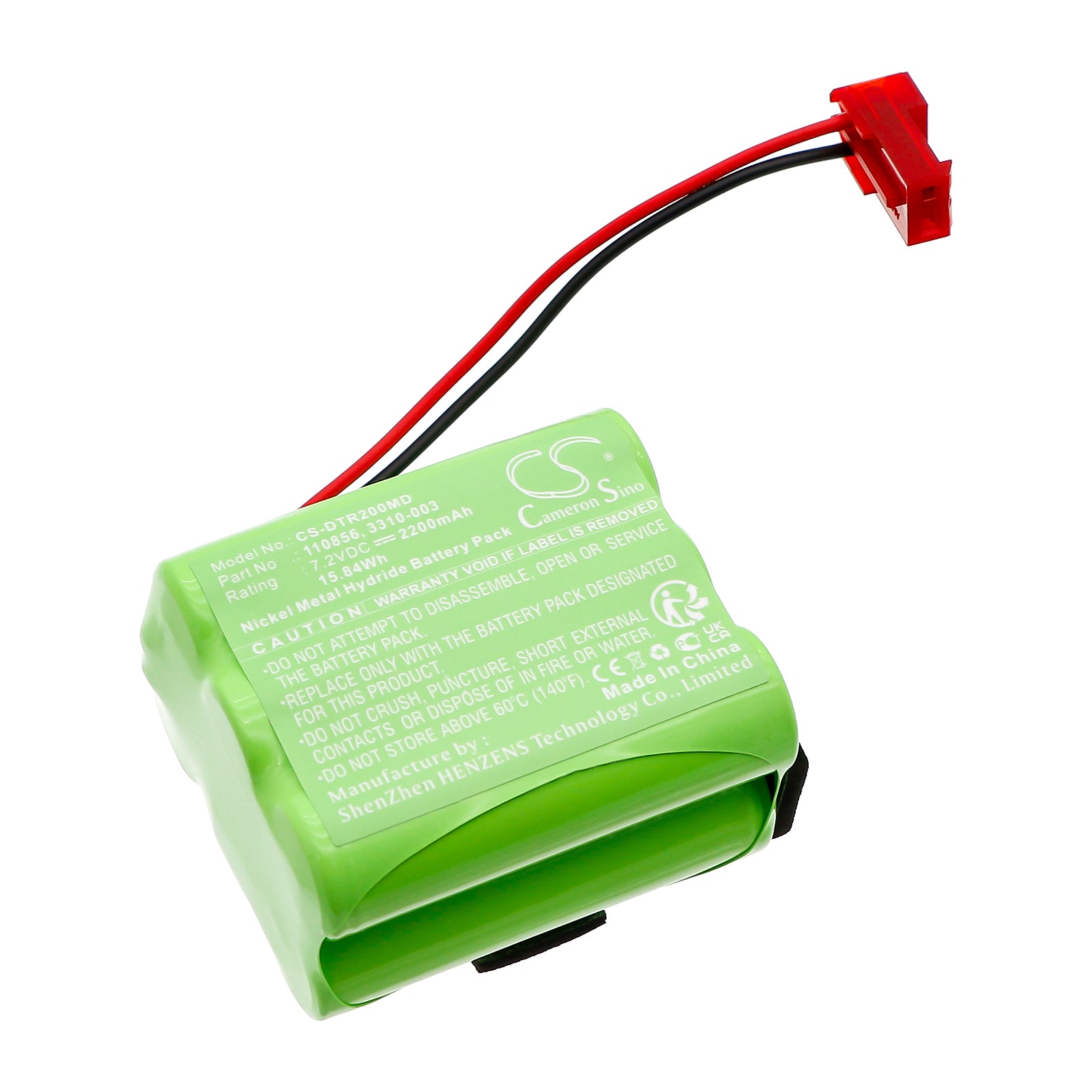7.2V, Ni-MH, 2200mAh, Battery fits Fluke Oxitest 2000, Oxitest 7 Plus, 15.84Wh Medical Cameron Sino Technology Limited