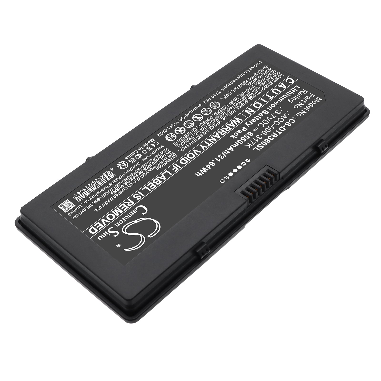 3.7V, Li-ion, 8550mAh, Battery fits DT Research DT380QE, DT380 | Oracle Micros Tablet 700, 31.64Wh Tablet Cameron Sino Technology Limited
