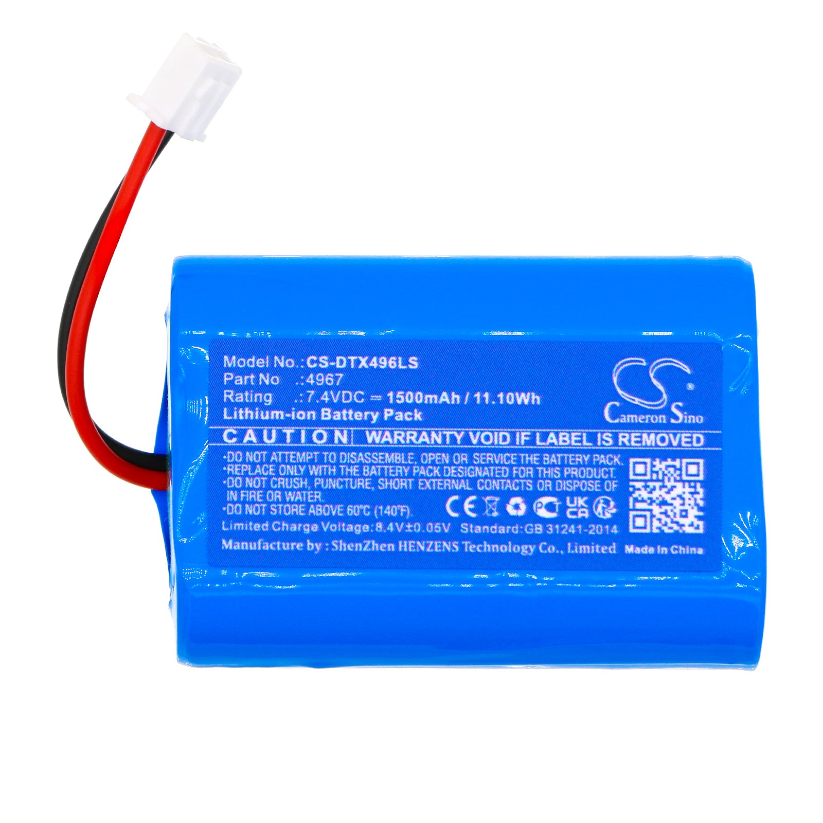 Li-ion, Emergency Lighting Battery fits Dotlux Flashground, Flashwall, 7.4V, 1500mAh Emergency Lighting Cameron Sino Technology Limited