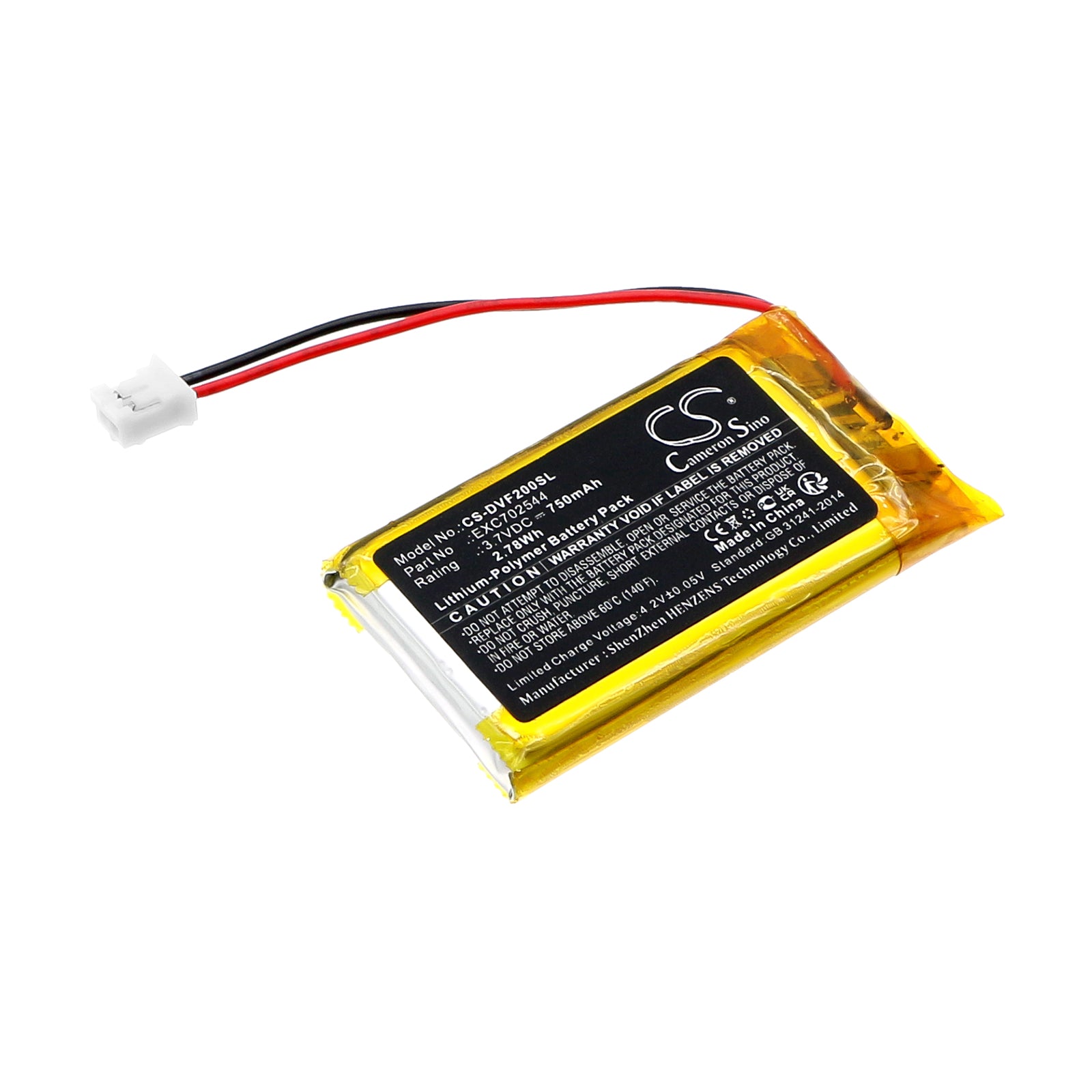 Li-Polymer, Speaker Battery fits Divoom Ifit 2, Ifit-2, 3.7V, 750mAh Speaker Cameron Sino Technology Limited