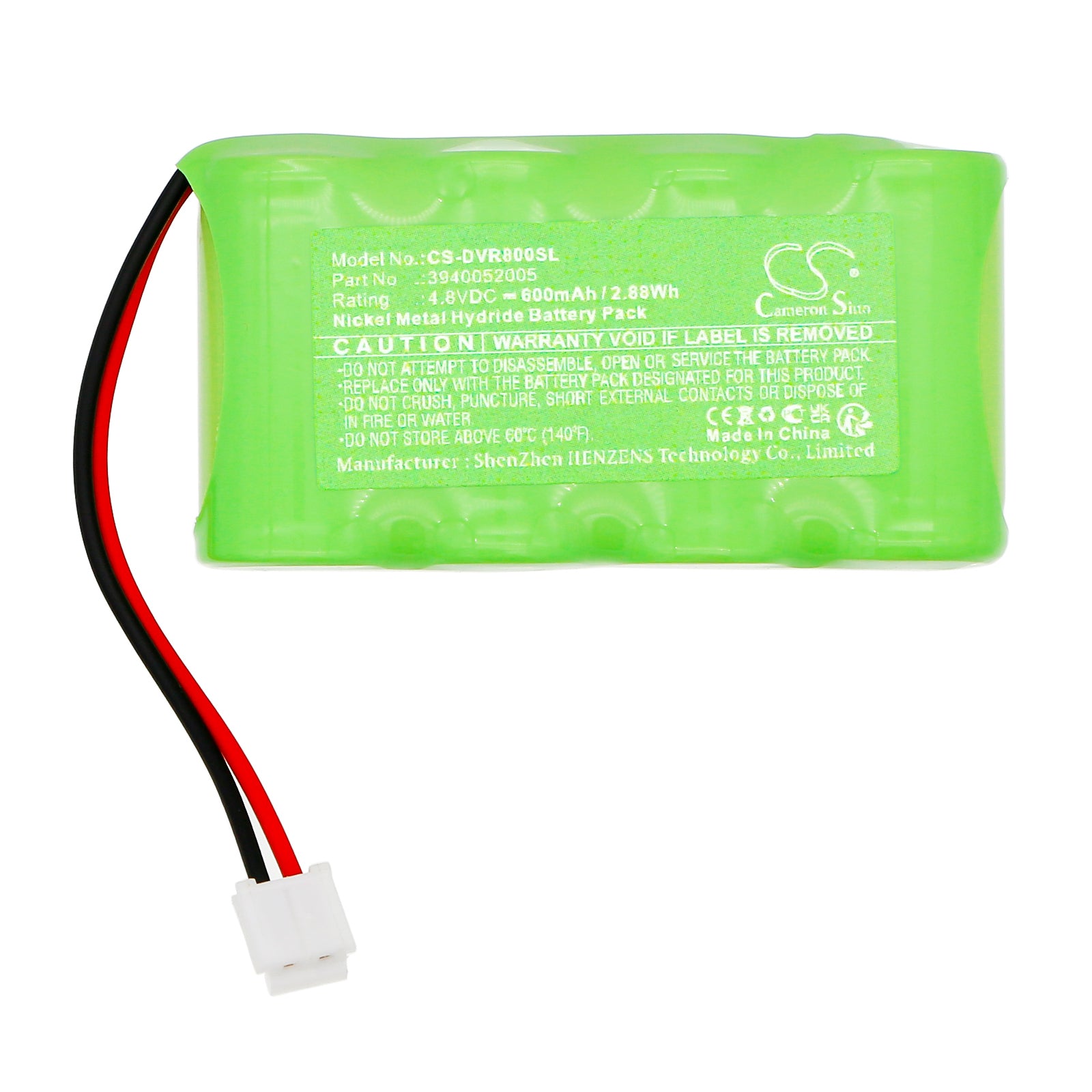 4.8V, Ni-MH, 600mAh, Battery fits Denon RC-8000, 2.88Wh Remote Control Cameron Sino Technology Limited