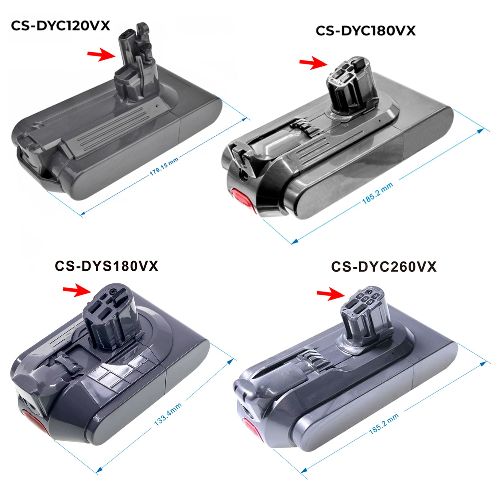 Li-ion, Vacuum Battery fits Dyson Detect Slim, Sv26, 25.2V, 2500mAh Vacuum Cameron Sino Technology Limited