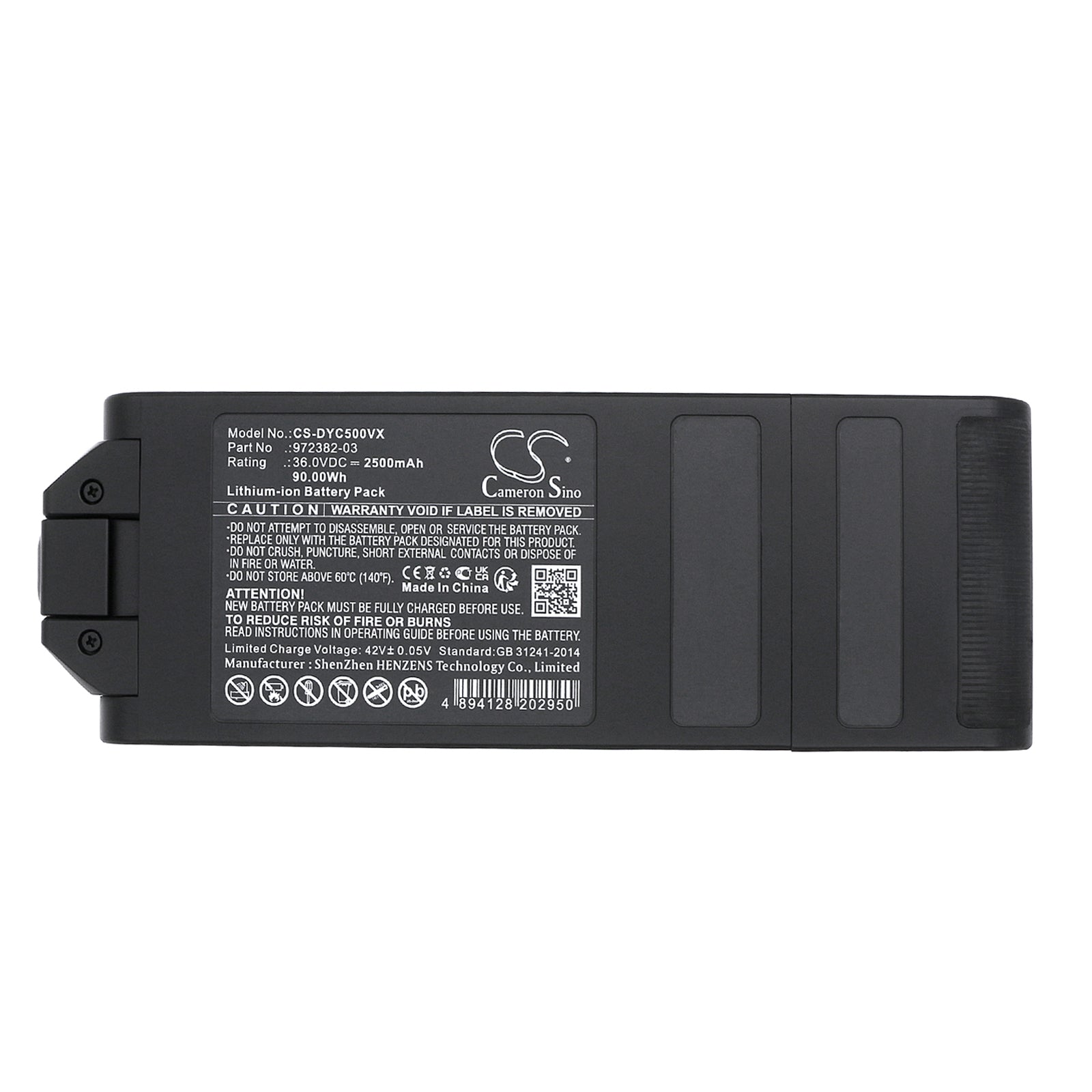 Li-ion, Vacuum Battery fits Dyson Gen 5 Detect Stick Vacuum, Gen 5 Outsize Stick Vacuum, 36.0V, 2500mAh Vacuum Cameron Sino Technology Limited