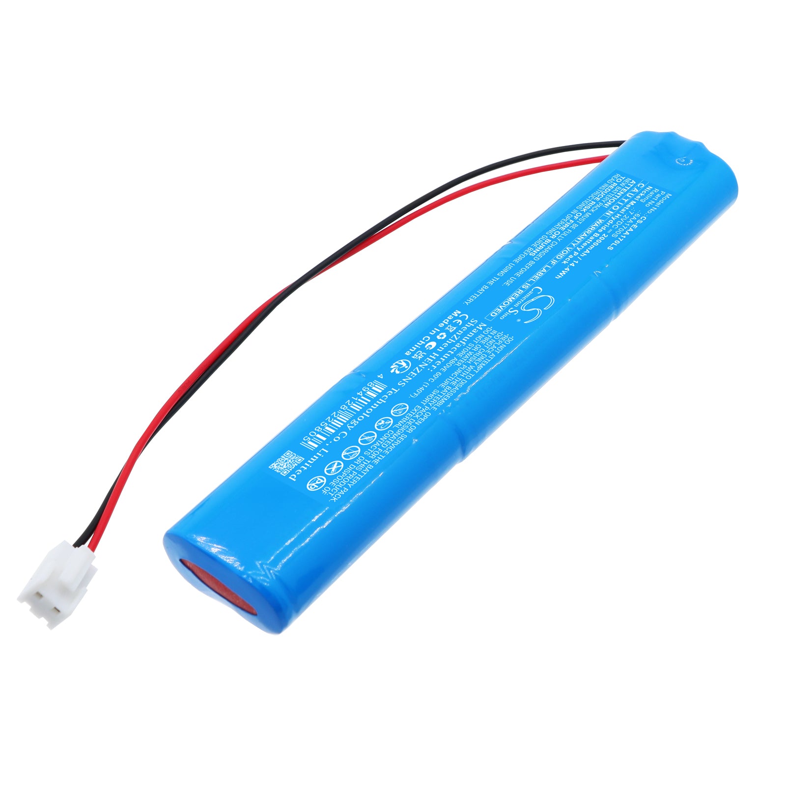 7.2V, Ni-MH, 2000mAh, Battery fits Emergency Lighting 6AA1700S, 14.4Wh Emergency Lighting Cameron Sino Technology Limited