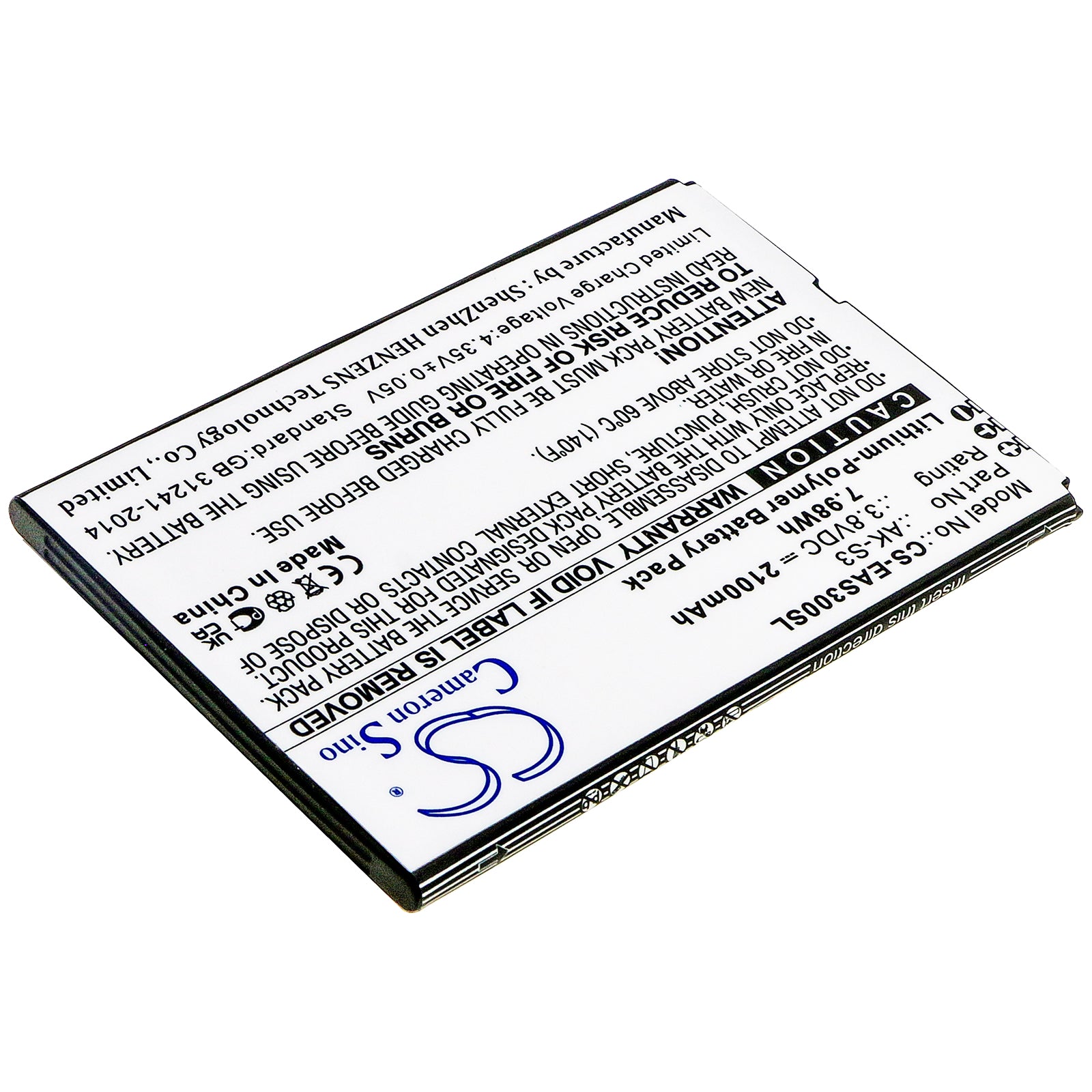 Li-Polymer, Mobile, SmartPhone Battery fits Emporia Smart 3, 3.8V, 2100mAh Mobile, SmartPhone Cameron Sino Technology Limited