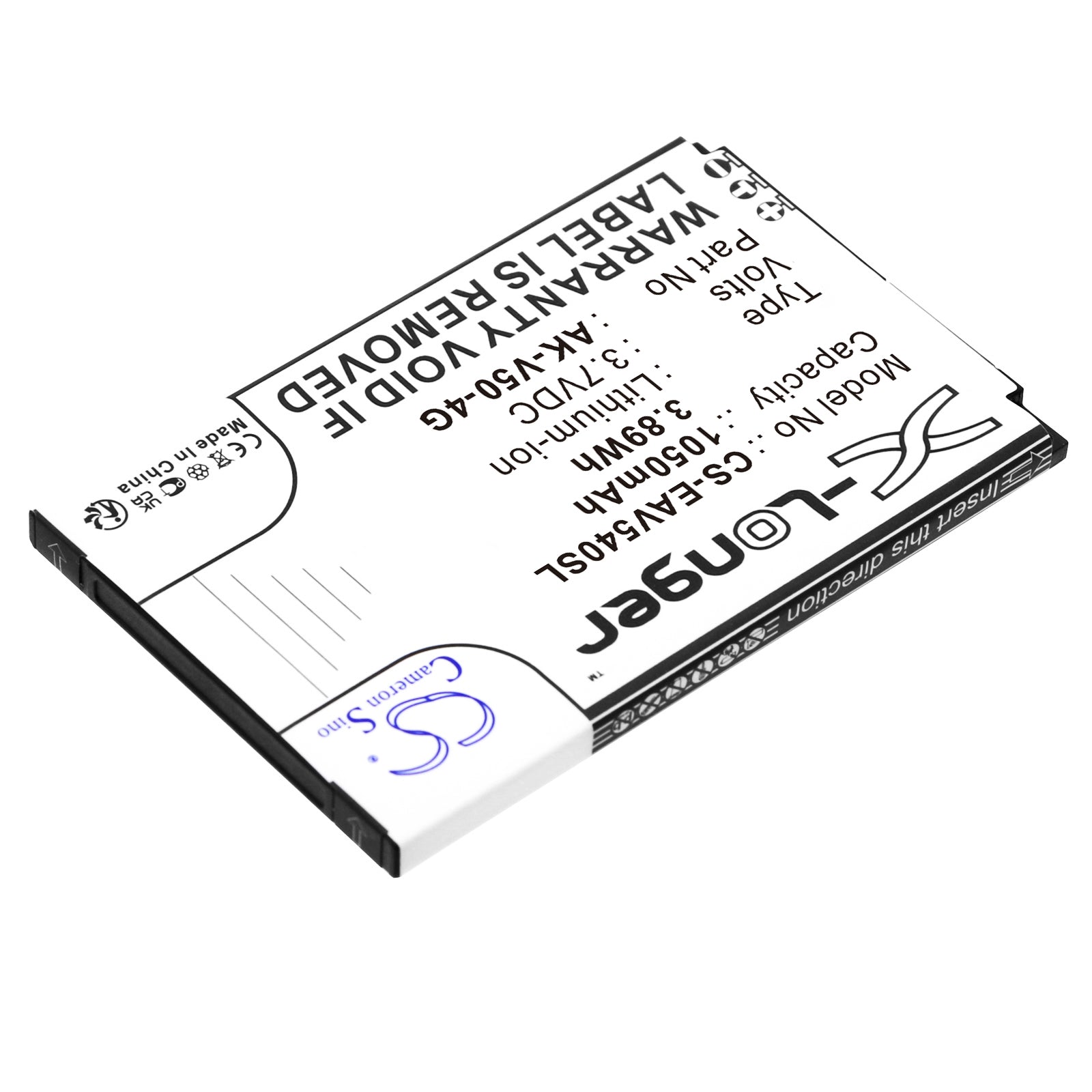 Li-ion, Mobile, SmartPhone Battery fits Emporia Active V50, Active V50 4g, 3.7V, 1050mAh Mobile, SmartPhone Cameron Sino Technology Limited