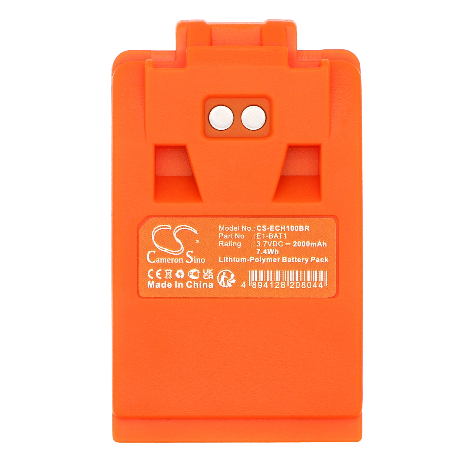 3.7V, Li-Polymer, 2000mAh, Orange Battery fits ELCA Radiocontrol, 7.4Wh Crane Remote Control Cameron Sino Technology Limited