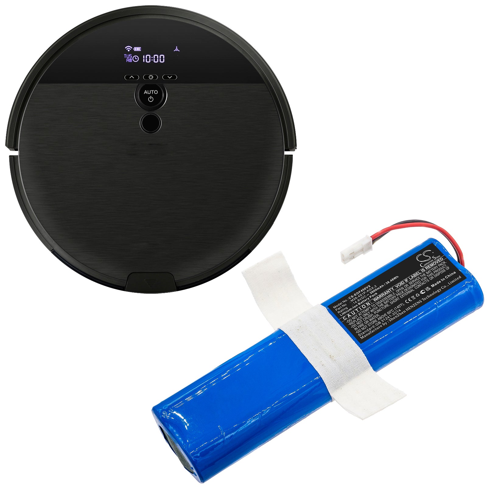 Li-ion, Vacuum Battery fits Ecovacs Deebot Df45, Deebot Df45 Sweeping Robot Cle, 14.8V, 2600mAh Vacuum Cameron Sino Technology Limited