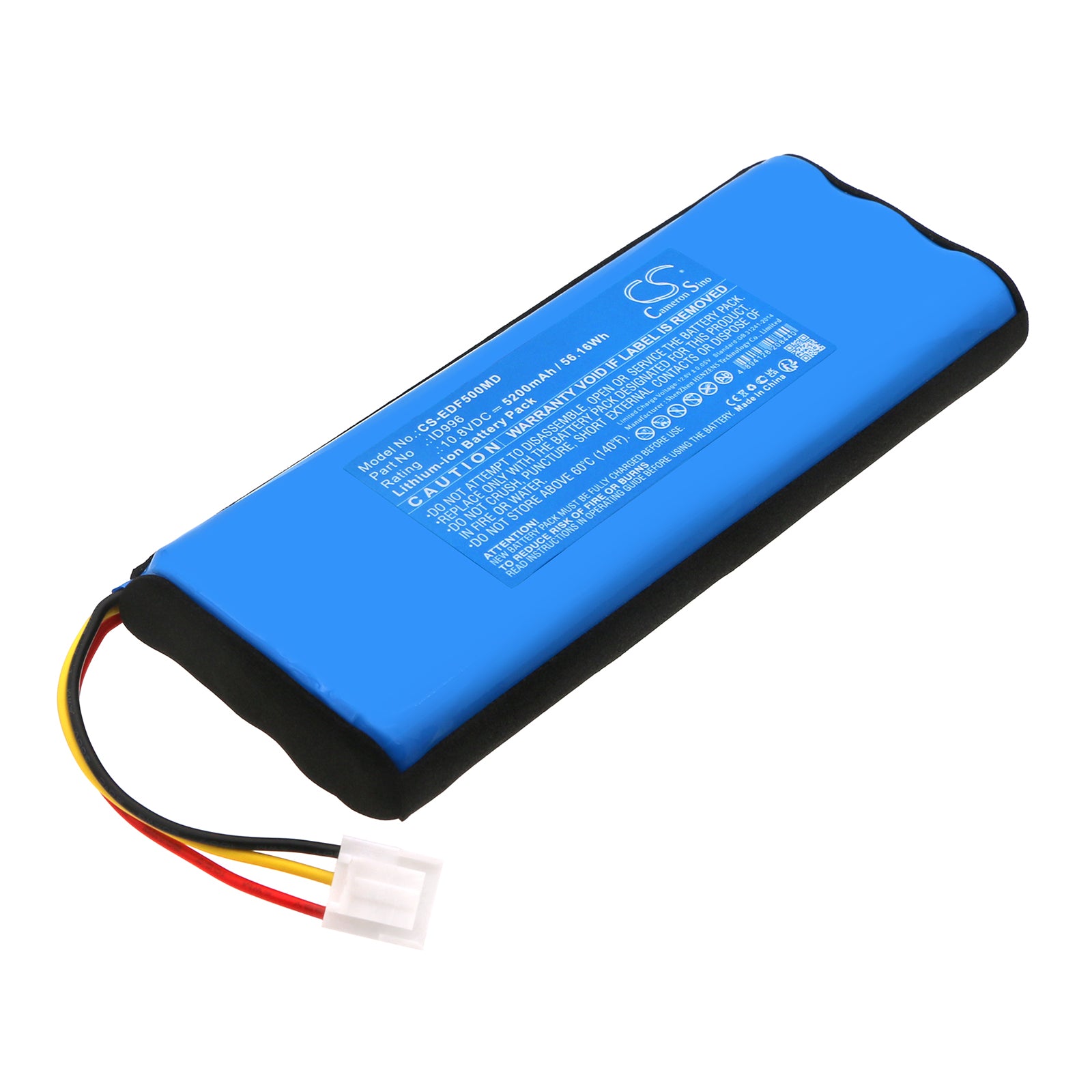 Li-ion, Medical Battery fits Edan F15, X12, 10.8V, 5200mAh Medical Cameron Sino Technology Limited