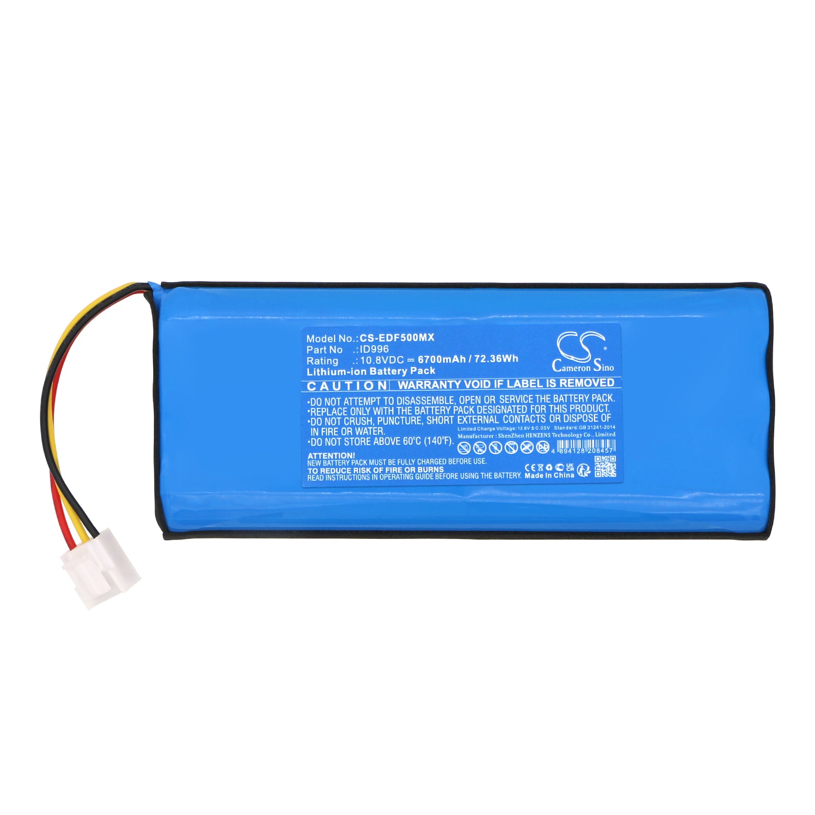 Li-ion, Medical Battery fits Edan F15, X12, 10.8V, 6700mAh Medical Cameron Sino Technology Limited