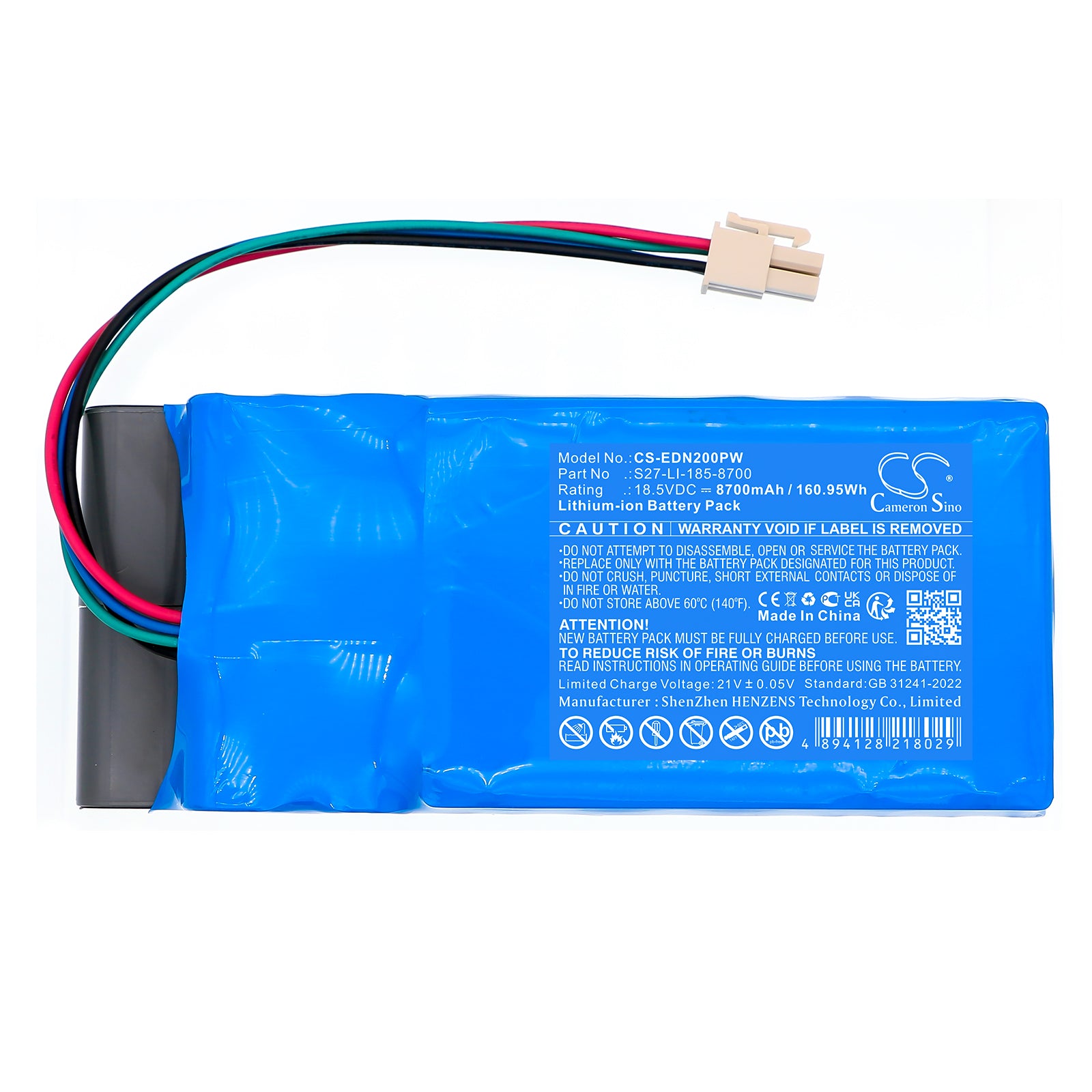 18.5V, Li-ion, 8700mAh, Battery fits Ecovacs GOAT G1-2000, MPB13, 160.95Wh Lawn Mowers Cameron Sino Technology Limited