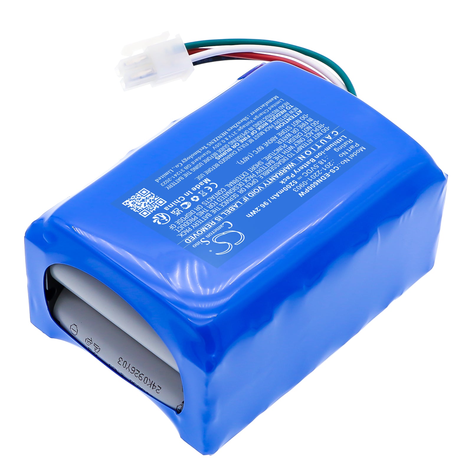 18.5V, Li-ion, 5200mAh, Battery fits Ecovacs GOAT G1, G1-800, 96.2Wh Lawn Mowers Cameron Sino Technology Limited