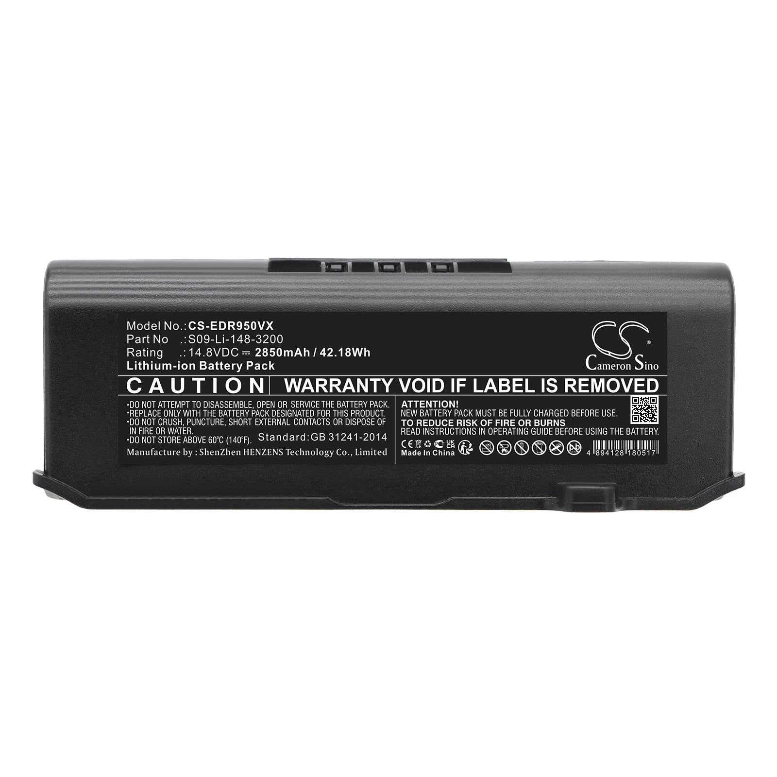 Li-ion, Vacuum Battery fits Ecovacs Deebot R95, Deebot R95 Mk Ii, 14.8V, 2850mAh Vacuum Cameron Sino Technology Limited