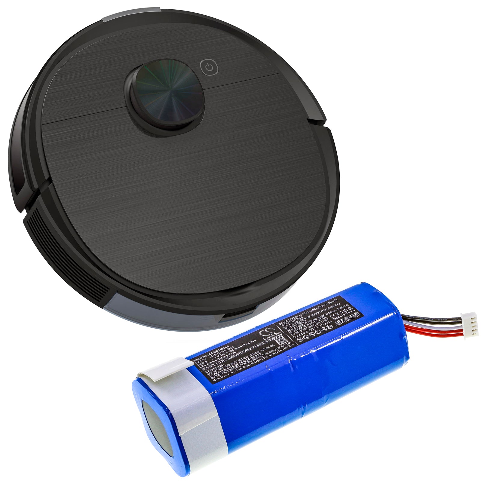Li-ion, Vacuum Battery fits Ecovacs Dbx11-11, Dbx11-11/21, 14.4V, 5200mAh Vacuum Cameron Sino Technology Limited