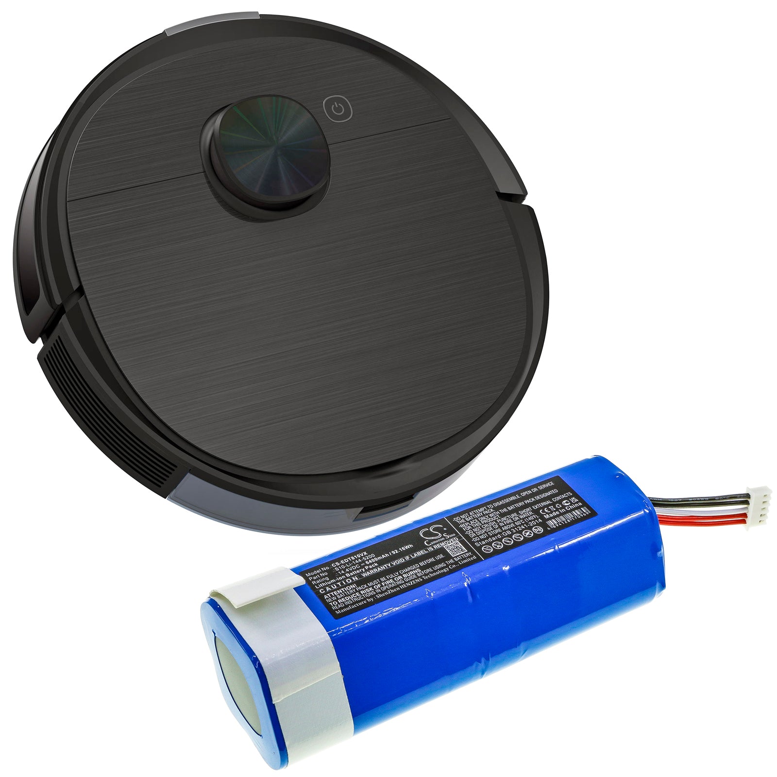 Li-ion, Vacuum Battery fits Ecovacs Dbx11-11, Dbx11-11/21, 14.4V, 6400mAh Vacuum Cameron Sino Technology Limited