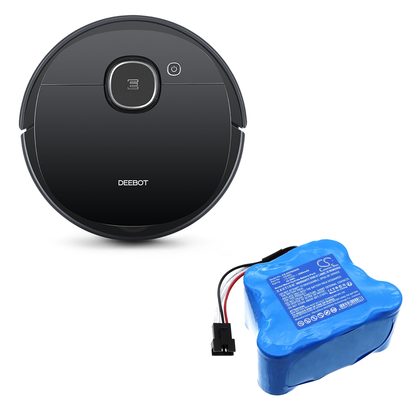 Ni-MH, Vacuum Battery fits Ecovacs Deebot 800, Deebot 810, 12.0V, 3500mAh Vacuum Cameron Sino Technology Limited