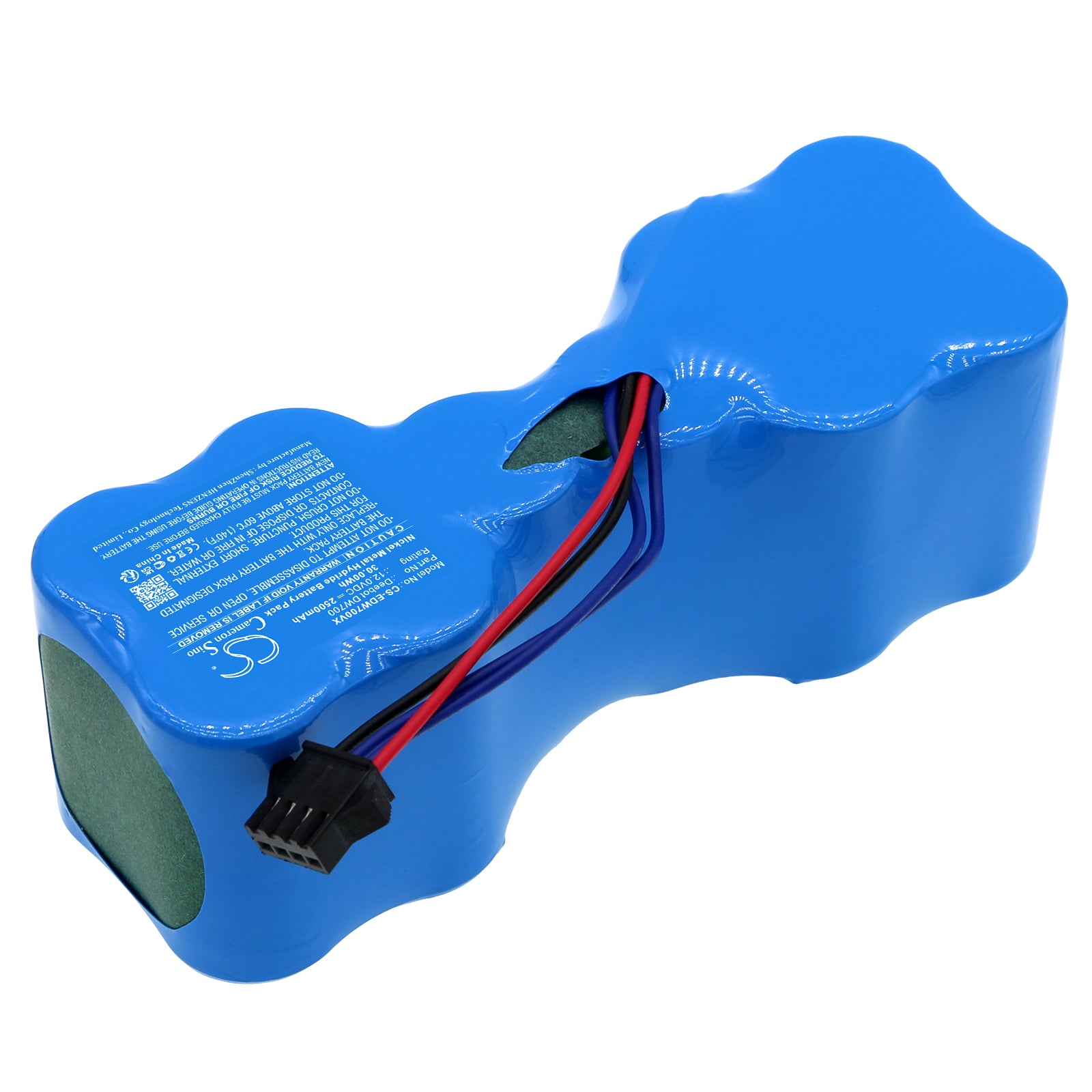 Ni-MH, Vacuum Battery fits Ecovacs Deebot 300, Deebot D300, 12.0V, 2500mAh Vacuum Cameron Sino Technology Limited