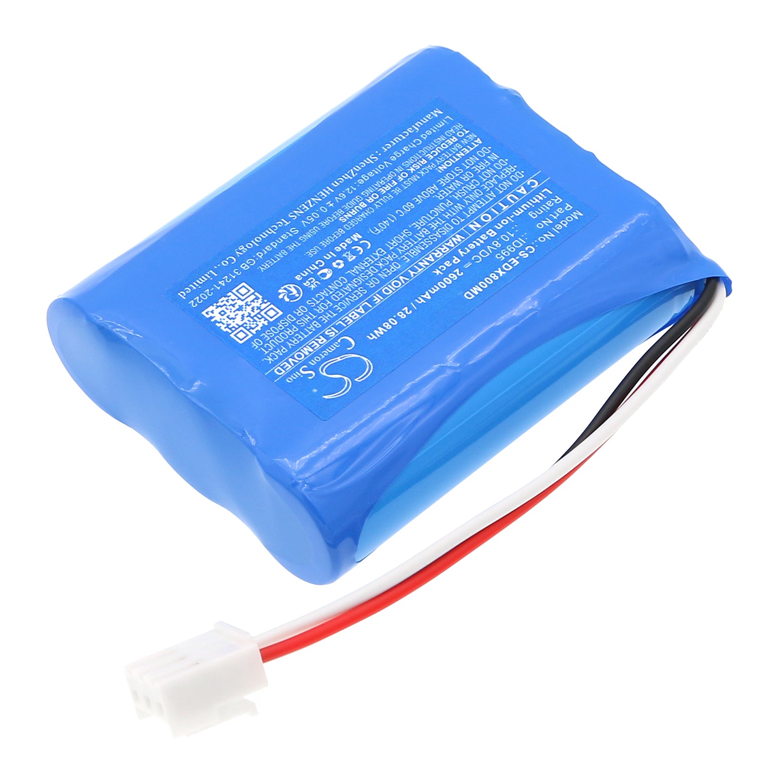 10.8V, Li-ion, 2600mAh, Battery fits Edan EPM5, EPM7, 28.08Wh Medical Cameron Sino Technology Limited