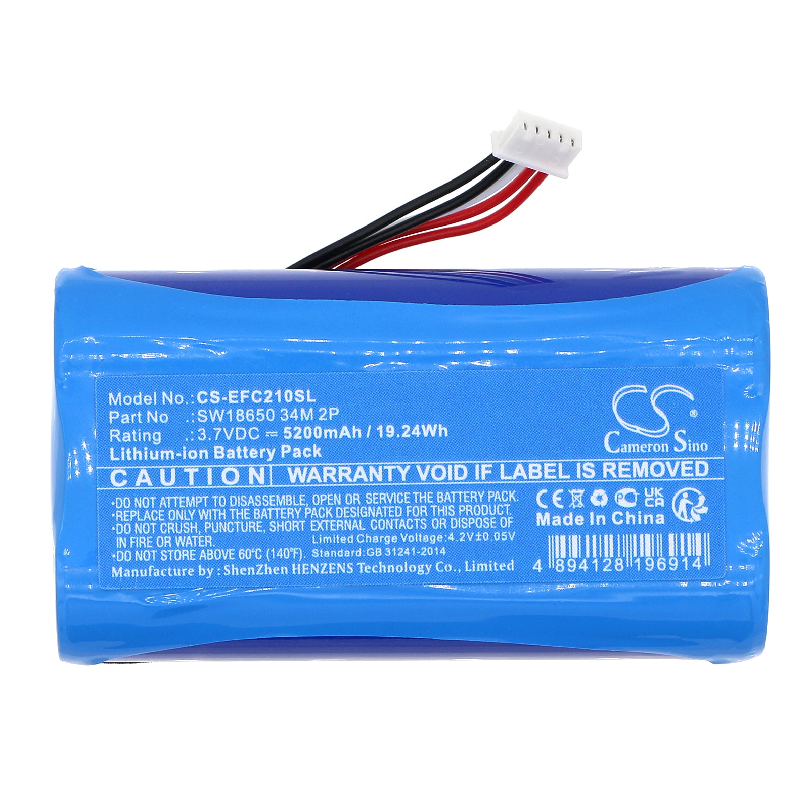 Li-ion, Home Security Camera Battery fits Eufy 2c Pro Indoor Camera, 2c Wireless Door Camera, 3.7V, 5200mAh Home Security Camera Cameron Sino Technology Limited