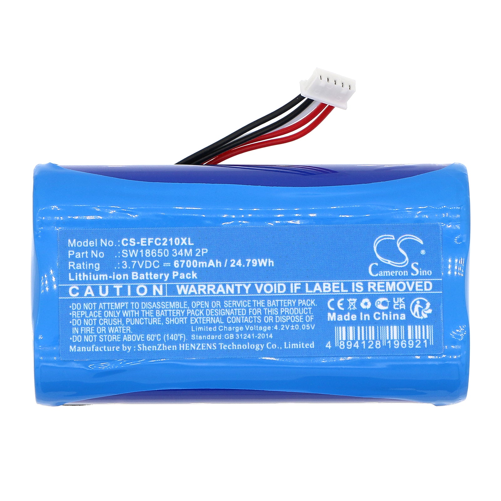 Li-ion, Home Security Camera Battery fits Eufy 2c Pro Indoor Camera, 2c Wireless Door Camera, 3.7V, 6700mAh Home Security Camera Cameron Sino Technology Limited