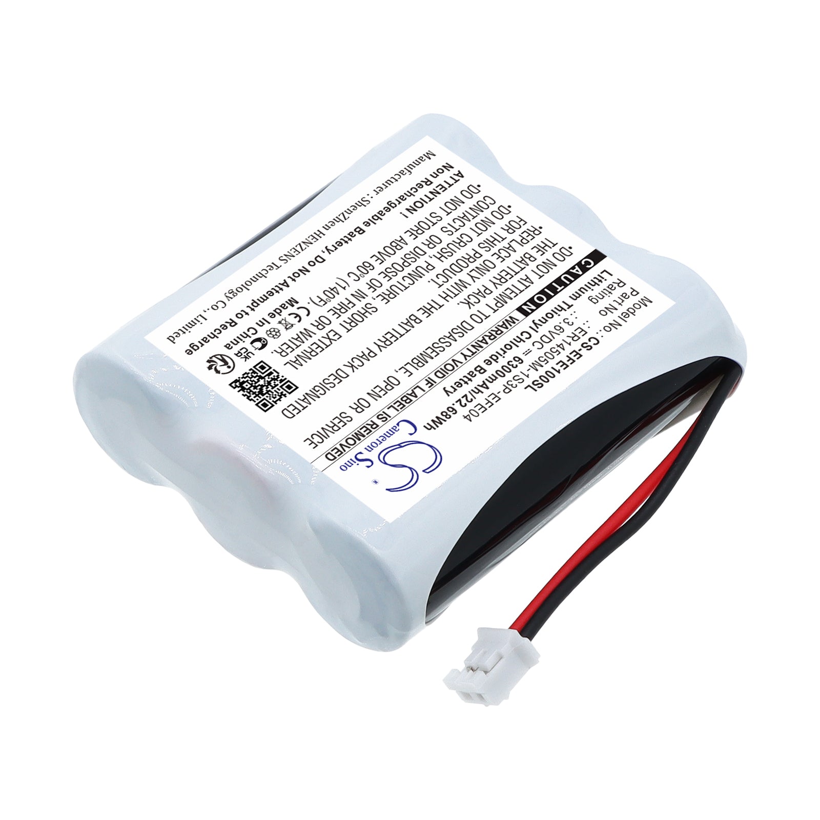 3.6V, Li-SOCl2, 6300mAh, Battery fits Efento NB-IoT, 22.68Wh Equipment, Survey, Test Cameron Sino Technology Limited