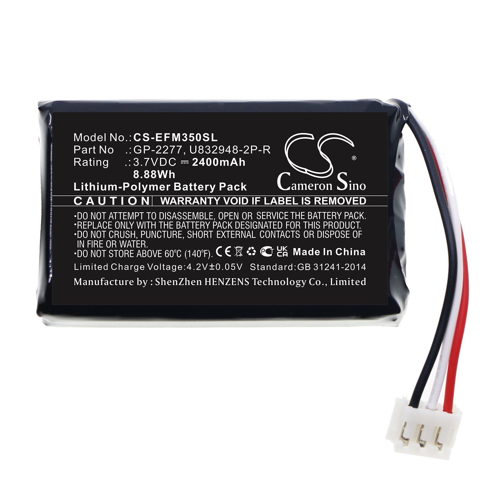 Li-Polymer, Equipment, Survey, Test Battery fits Exfo Ppm-350d, Ppm-350d Pon Power Meter, 3.7V, 2400mAh Equipment, Survey, Test Cameron Sino Technology Limited