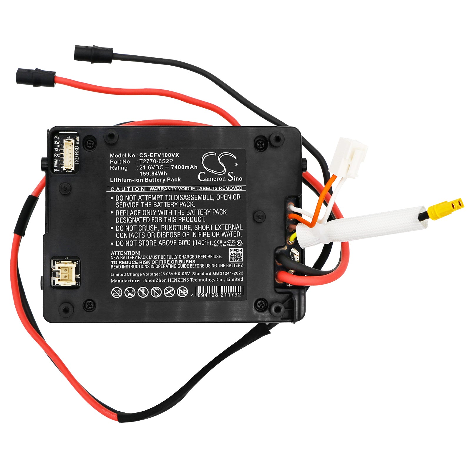 21.6V, Li-ion, 7400mAh, Battery fits Eufy Mach V1 ultra, 159.84Wh Vacuum Cameron Sino Technology Limited