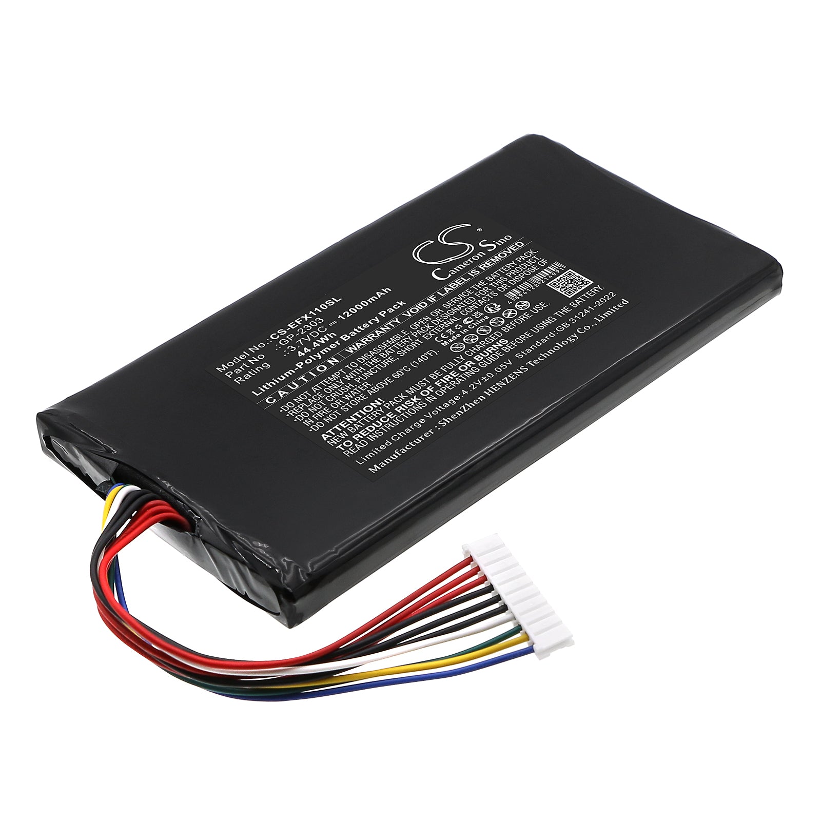 3.7V, Li-Polymer, 12000mAh, Battery fits EXFO EX10 10G Ethernet Tester, 44.4Wh Equipment, Survey, Test Cameron Sino Technology Limited