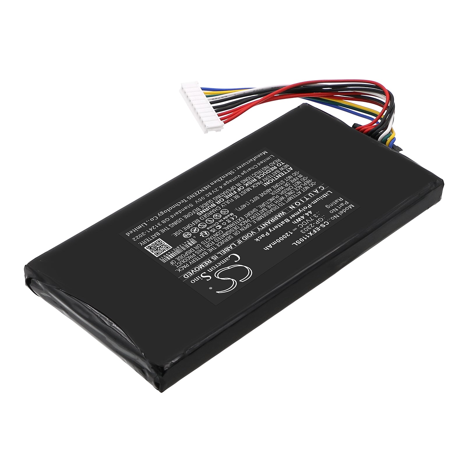 3.7V, Li-Polymer, 12000mAh, Battery fits EXFO EX10 10G Ethernet Tester, 44.4Wh Equipment, Survey, Test Cameron Sino Technology Limited