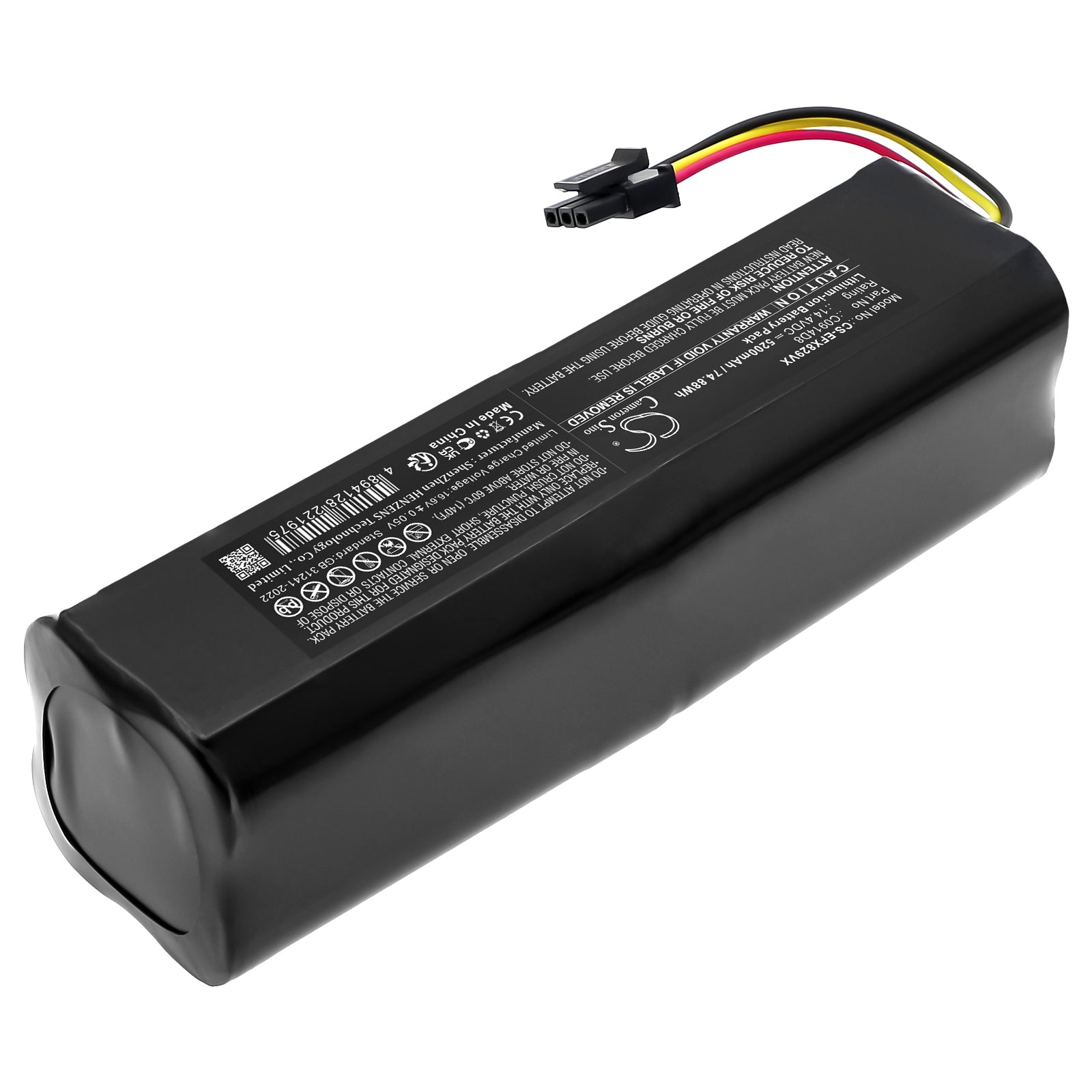 14.4V, Li-ion, 5200mAh, Battery fits Eufy SES, T29J6, 74.88Wh Vacuum Cameron Sino Technology Limited