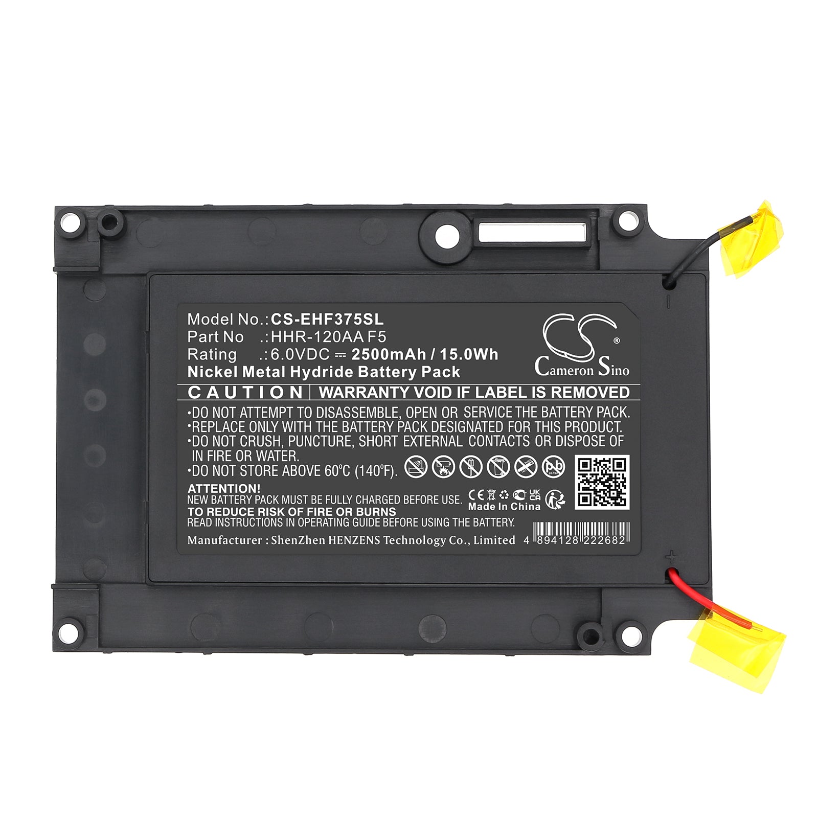6V, Ni-MH, 2500mAh, Battery fits Emerson Hart Fieldbus 375 Handheld Terminal Field Communicator, 15Wh Equipment, Survey, Test Cameron Sino Technology Limited