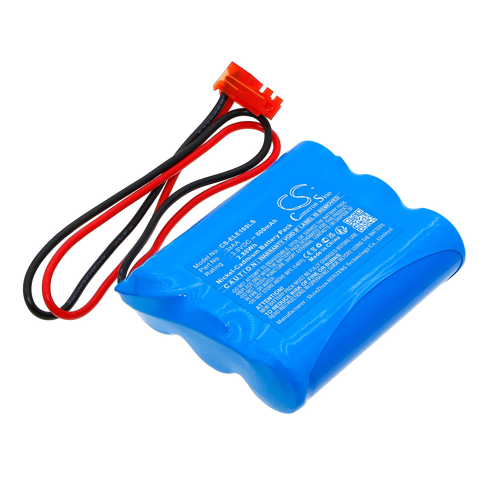 Ni-CD, Emergency Lighting Battery fits Elxteu Best Lighting Emergency Exit S, 3.6V, 800mAh Emergency Lighting Cameron Sino Technology Limited