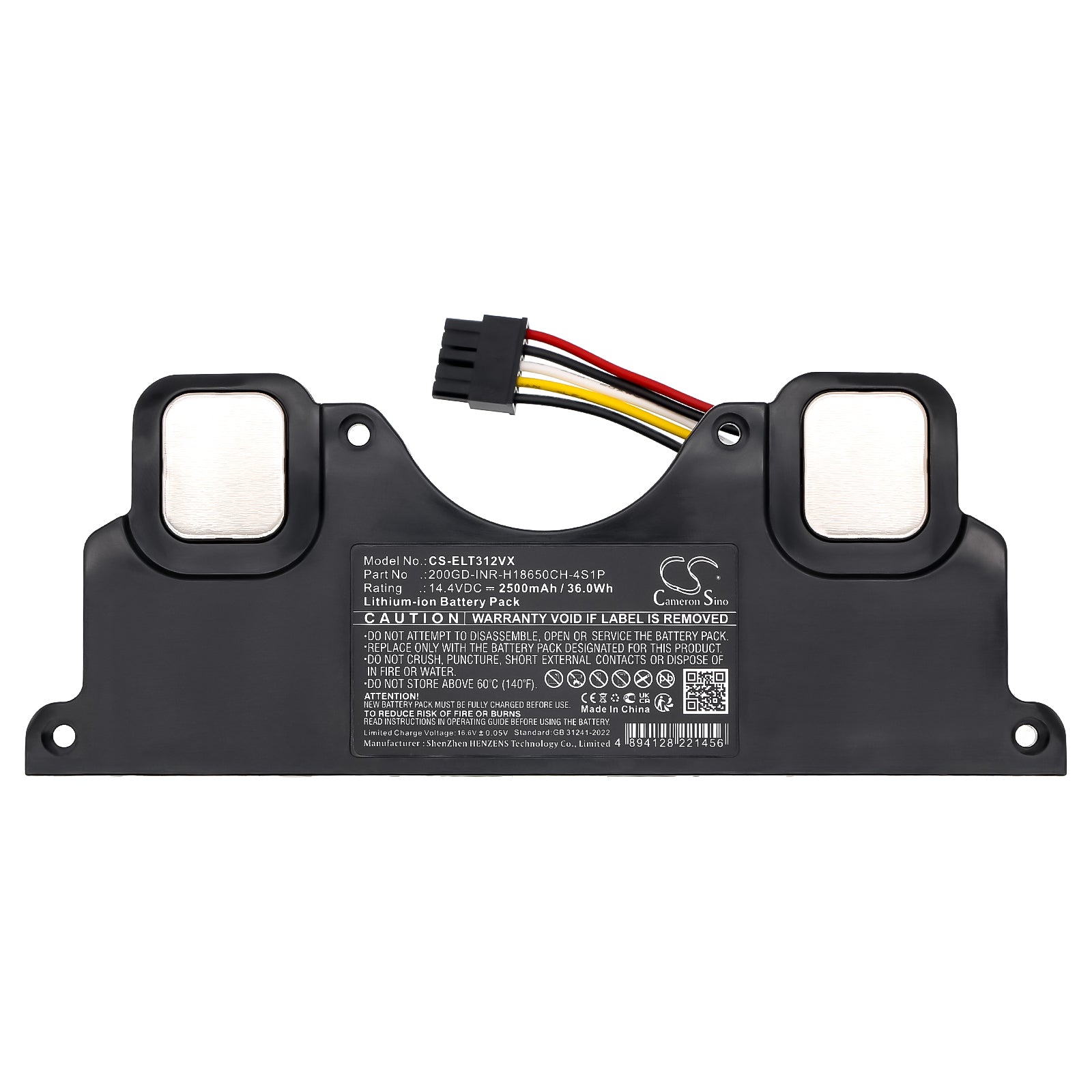 14.4V, Li-ion, 2500mAh, Battery fits CECOTEC 05429, Conga 2090 Vison | Electrolux EFP31312, 36Wh Vacuum Cameron Sino Technology Limited