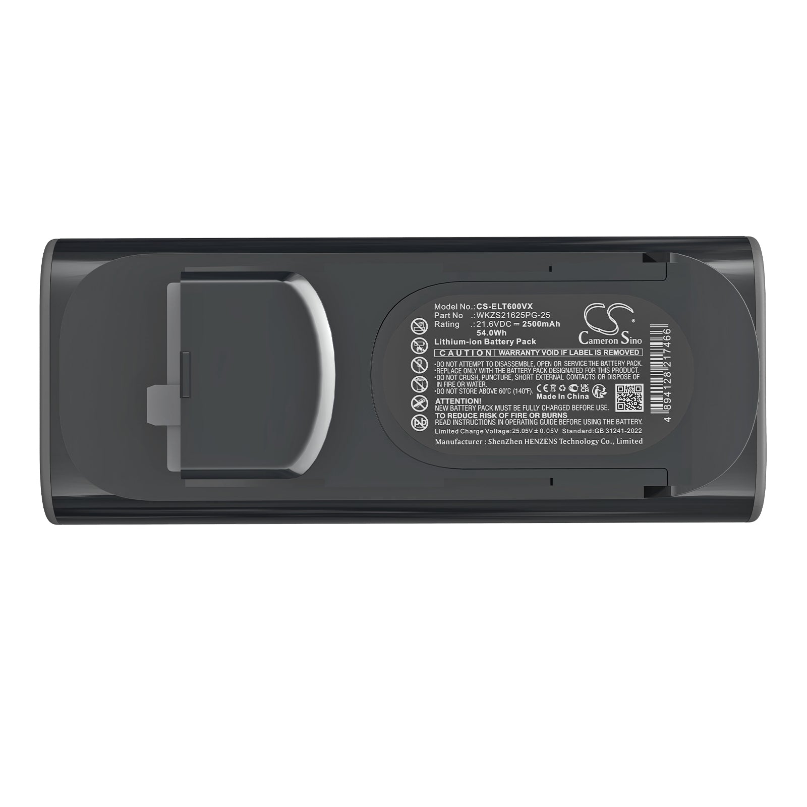 21.6V, Li-ion, 2500mAh, Battery fits Electrolux EFP61712, EFP61712A, 54Wh Vacuum Cameron Sino Technology Limited