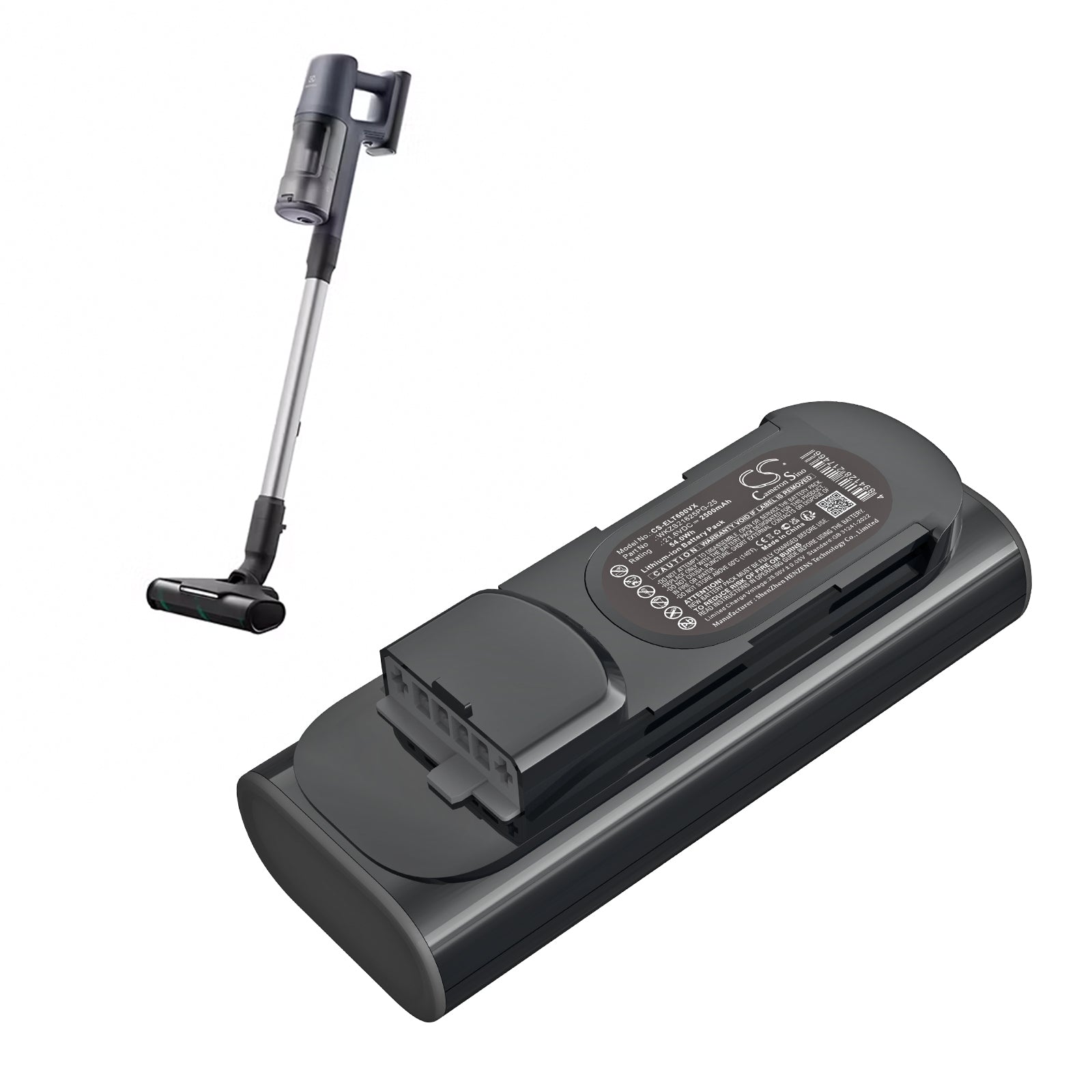 21.6V, Li-ion, 2500mAh, Battery fits Electrolux EFP61712, EFP61712A, 54Wh Vacuum Cameron Sino Technology Limited
