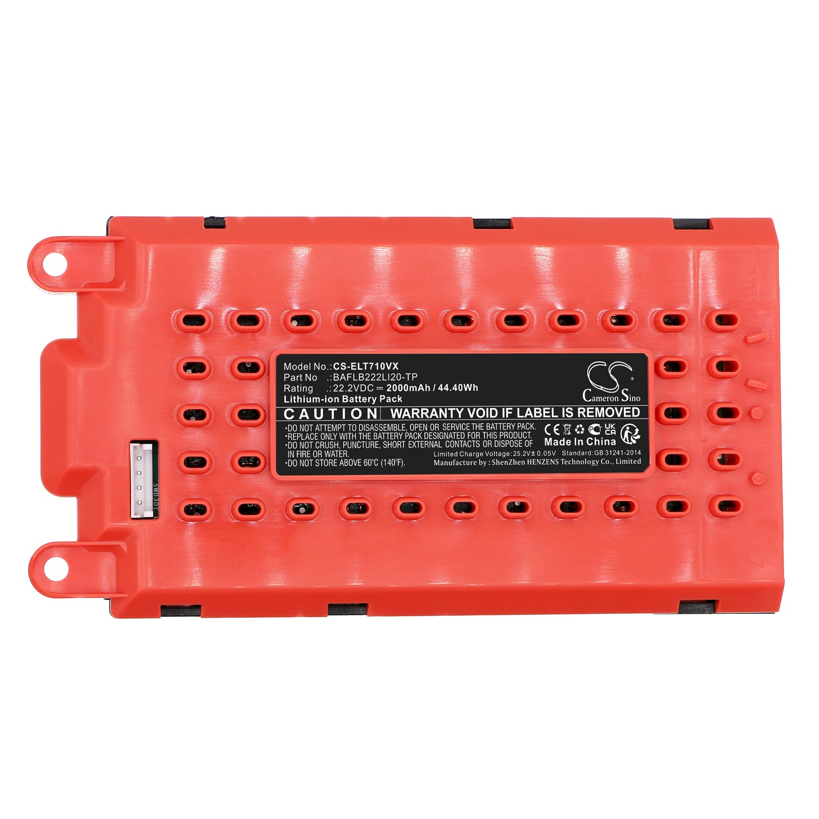 Li-ion, Vacuum Battery fits Electrolux Well Q7, Wq7, 22.2V, 2500mAh Vacuum Cameron Sino Technology Limited
