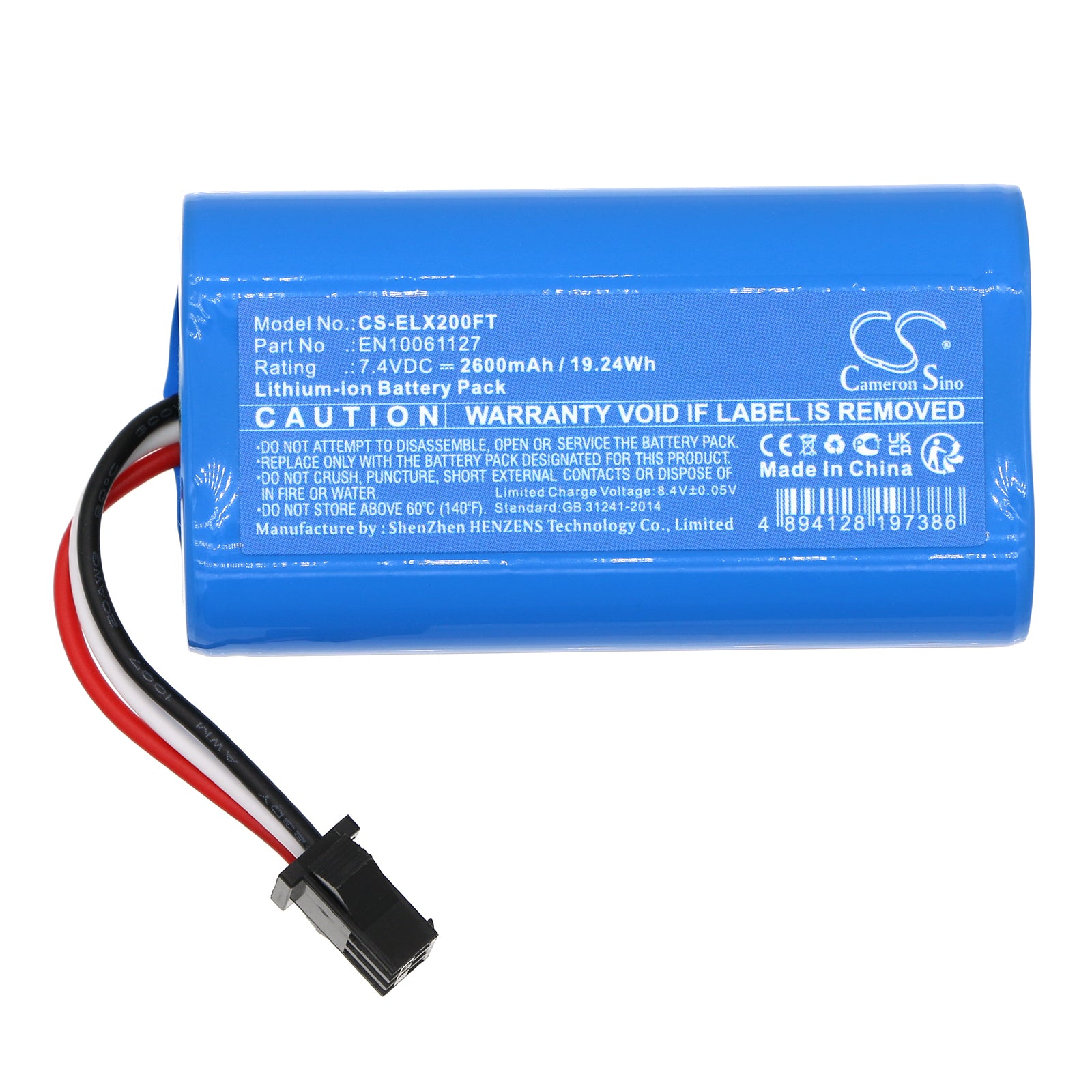Li-ion, Flashlight Battery fits Esylux Slp-2, 7.4V, 2600mAh Flashlight Cameron Sino Technology Limited
