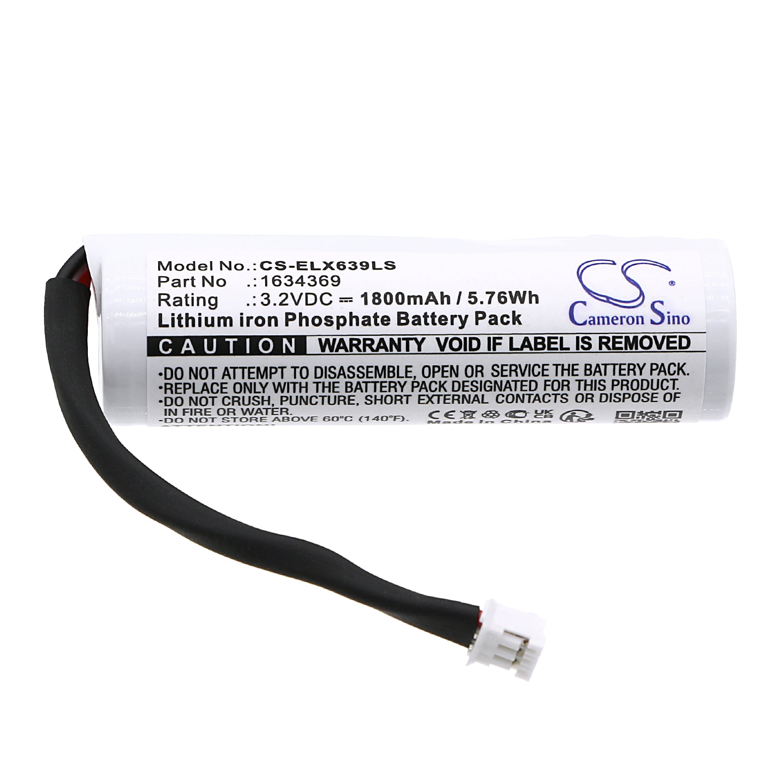 LiFePO4, Emergency Lighting Battery fits Esylux Sle, Slf Revision Ab 2022, 3.2V, 1800mAh Emergency Lighting Cameron Sino Technology Limited
