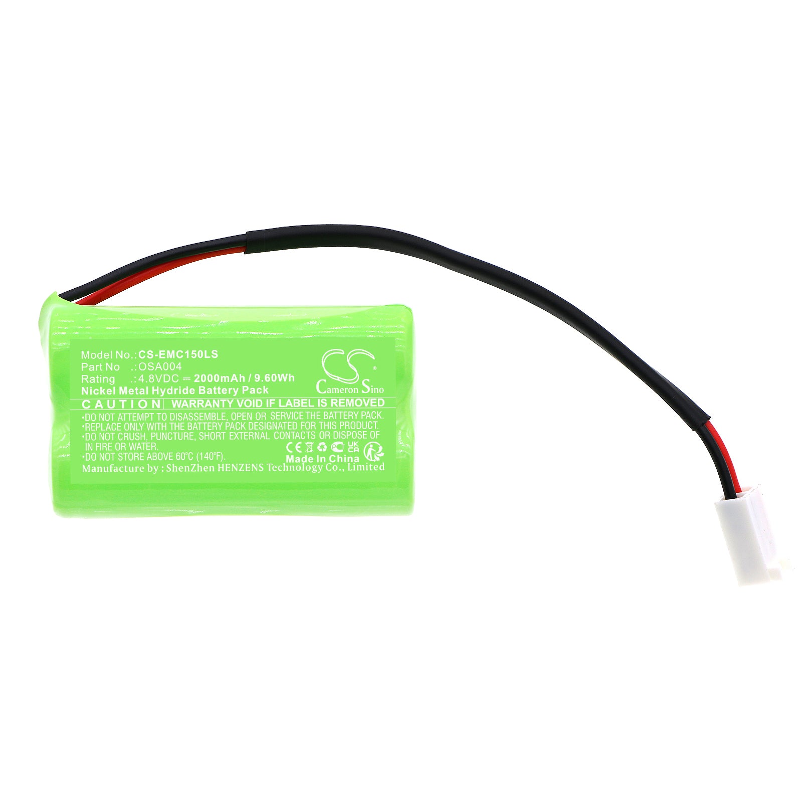 Ni-MH, Emergency Lighting Battery fits Saft 0120894-a, Astralite 20-0001, 4.8V, 2000mAh Emergency Lighting Cameron Sino Technology Limited