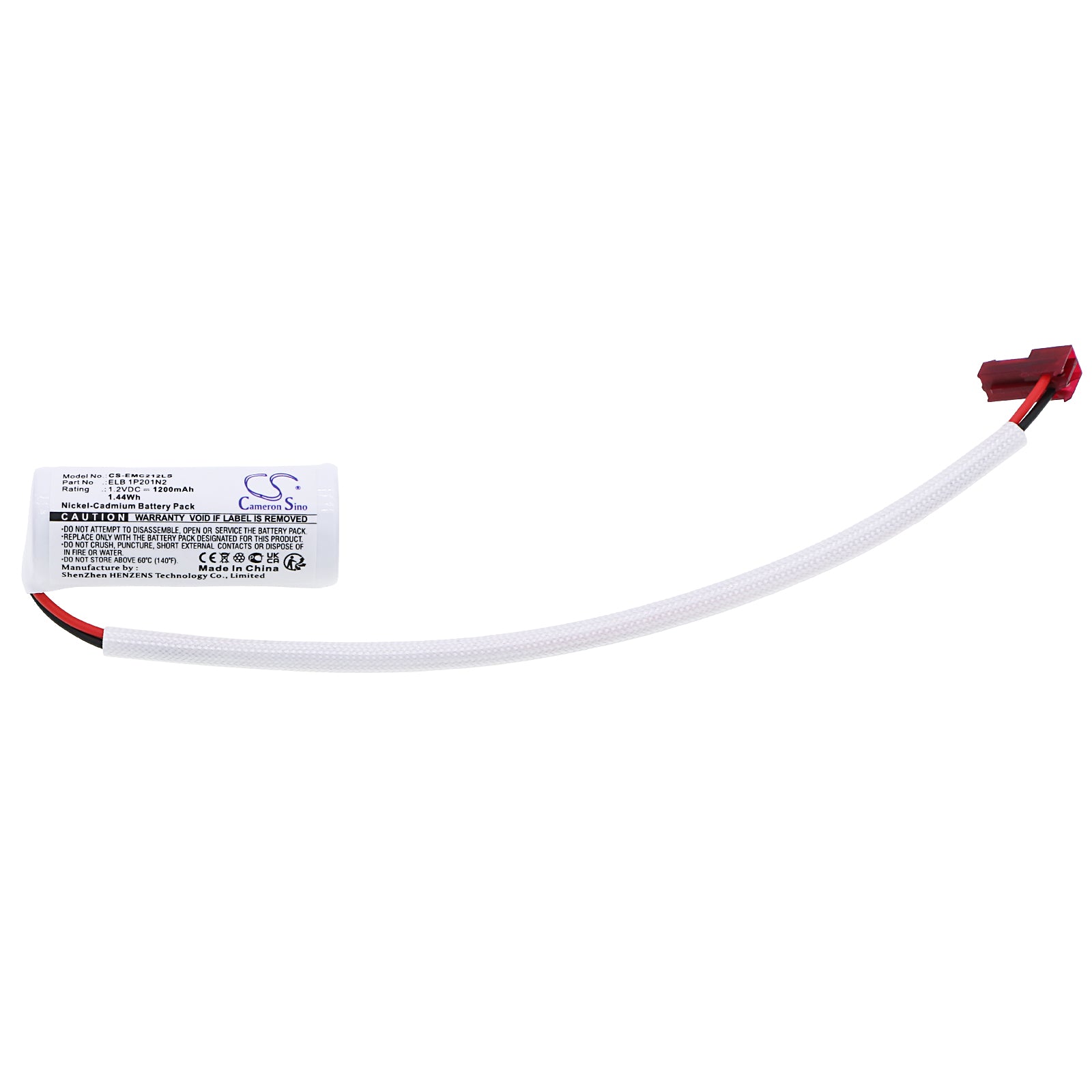 Ni-CD, Emergency Lighting Battery fits Lithonia Le S 1 R 120/277 El N, Le S 1 R 120/277 El N Sd, 1.2V, 1200mAh Emergency Lighting Cameron Sino Technology Limited