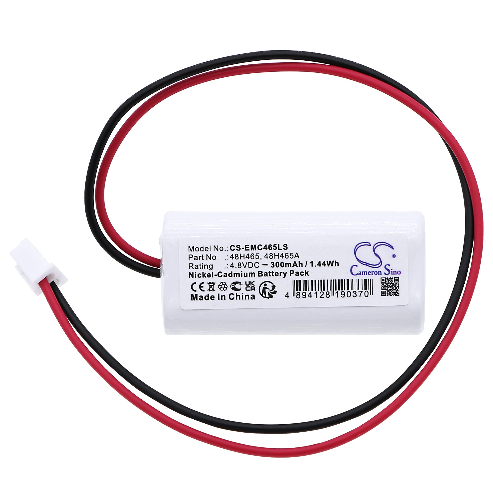 Ni-CD, Emergency Lighting Battery fits Lumapro 6cgl3, 6cgl4, 4.8V, 300mAh Emergency Lighting Cameron Sino Technology Limited