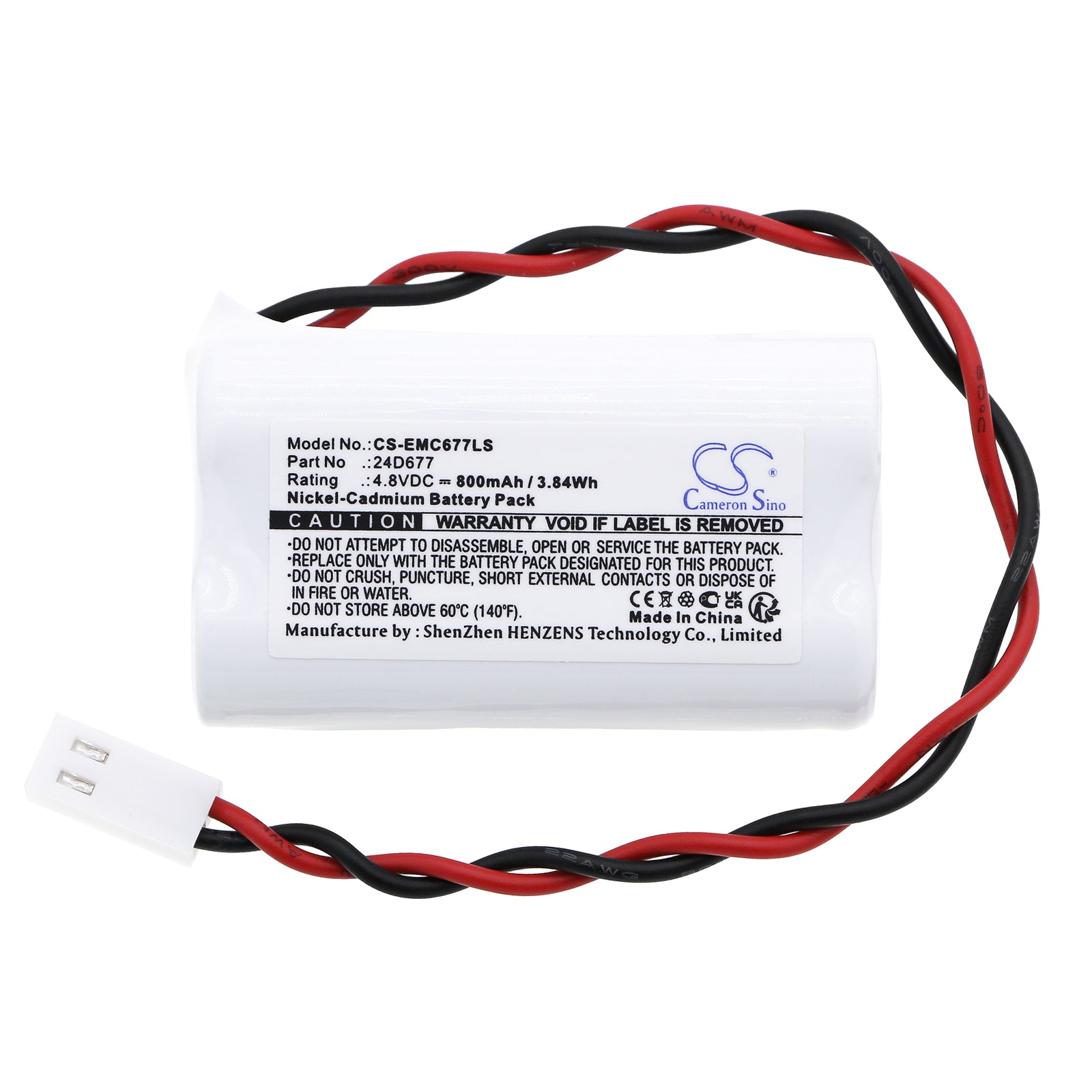 Ni-CD, Emergency Lighting Battery fits Dual-lite As80, As80i, 4.8V, 800mAh Emergency Lighting Cameron Sino Technology Limited