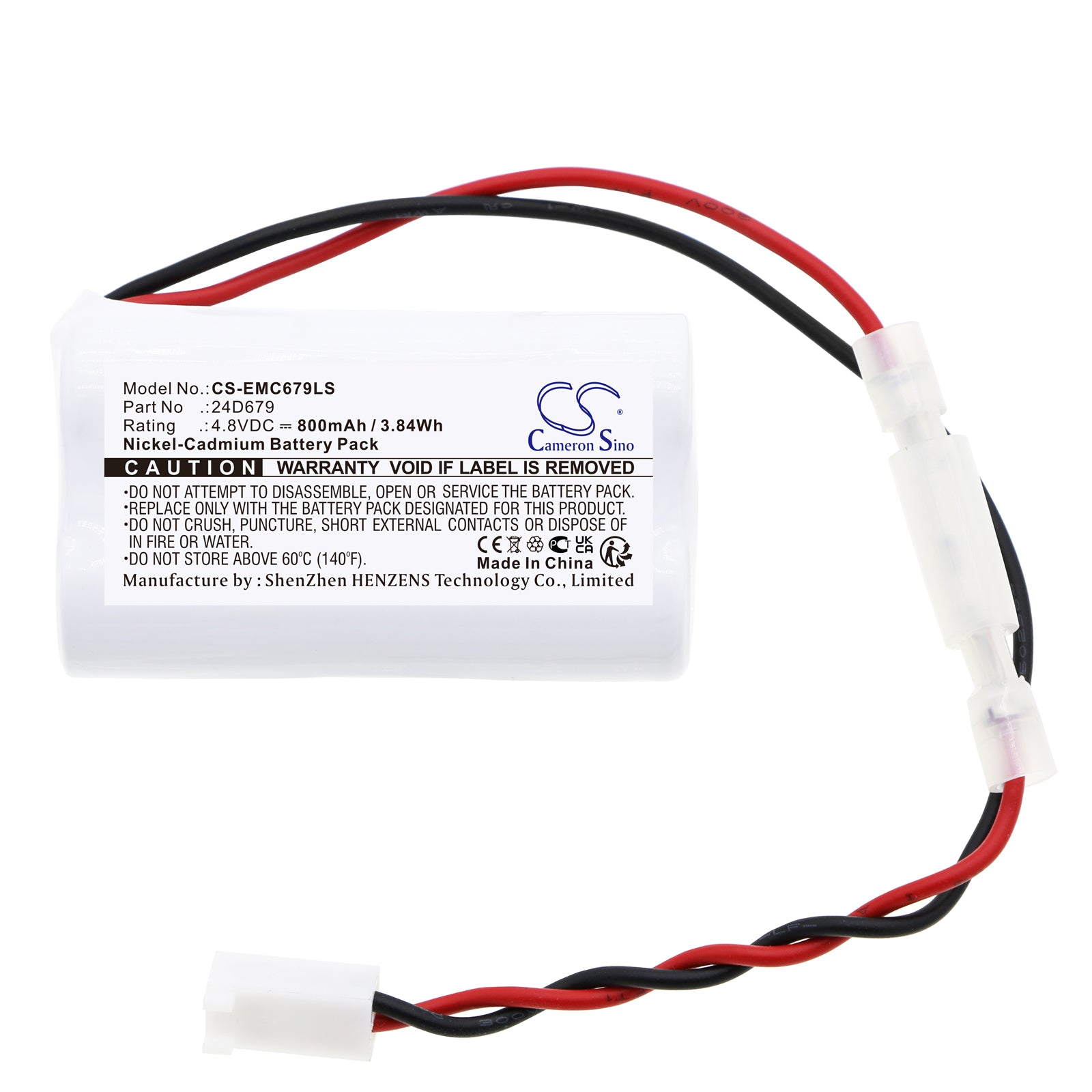 Ni-CD, Emergency Lighting Battery fits Dual-lite Lxw-13-x2, Lxw-15-x2, 4.8V, 800mAh Emergency Lighting Cameron Sino Technology Limited
