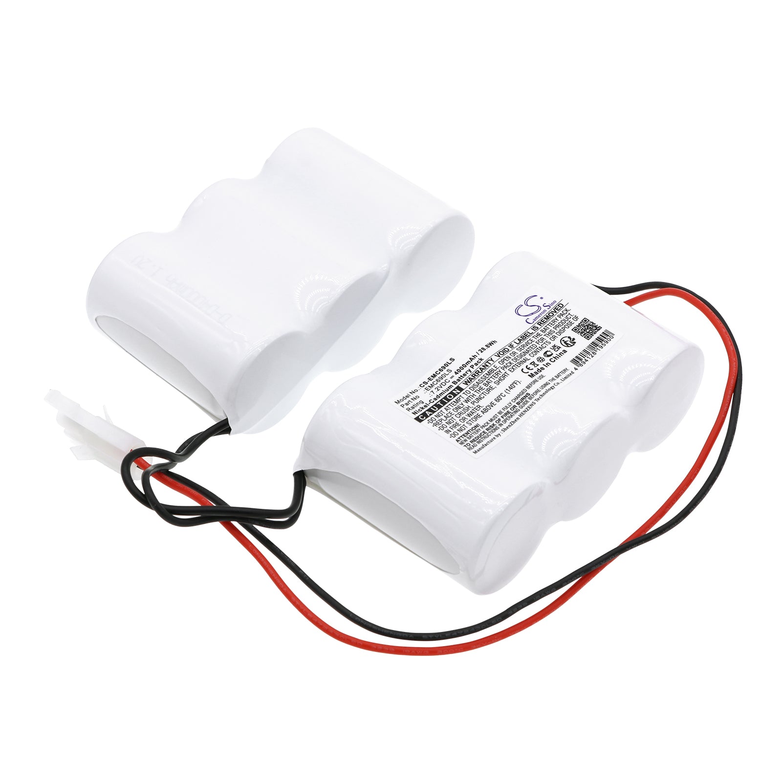 Ni-CD, Emergency Lighting Battery fits Cameron Sino Technologies, 7.2V, 4000mAh Emergency Lighting Cameron Sino Technology Limited