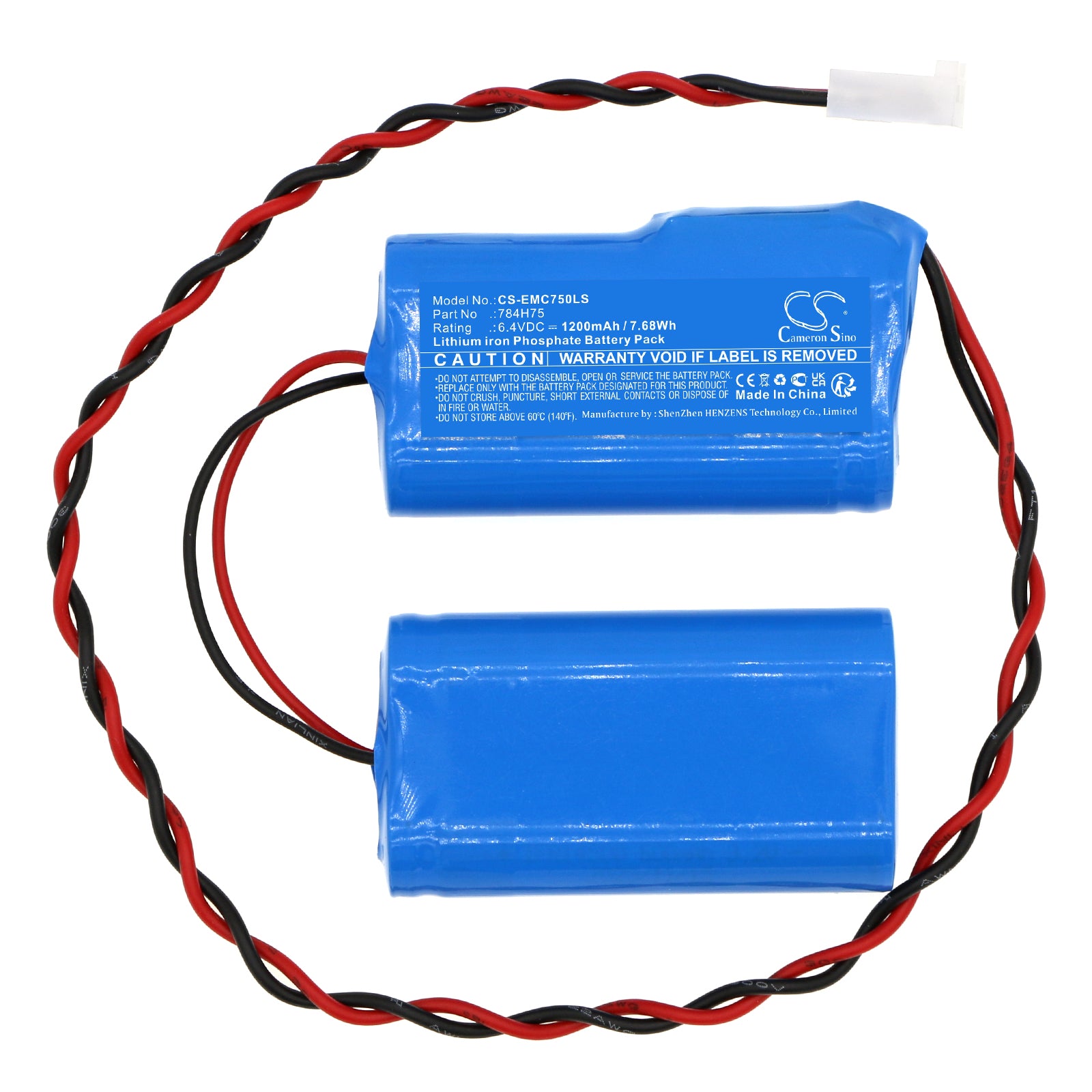 LiFePO4, Emergency Lighting Battery fits Dual-lite Evcugwd4, Evcurwd4, 6.4V, 1200mAh Emergency Lighting Cameron Sino Technology Limited