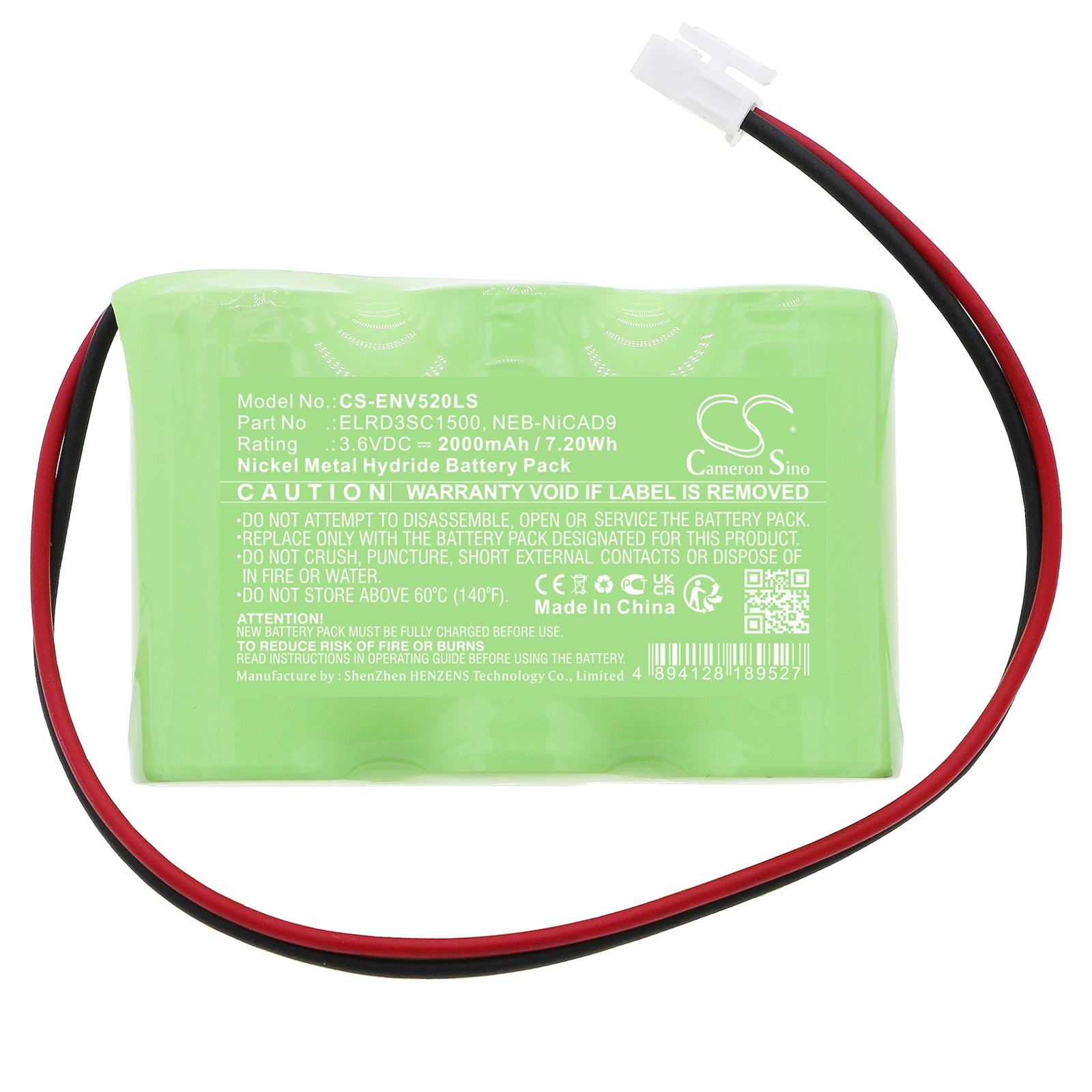 Ni-MH, Emergency Lighting Battery fits Elro Nv52, 3.6V, 2000mAh Emergency Lighting Cameron Sino Technology Limited