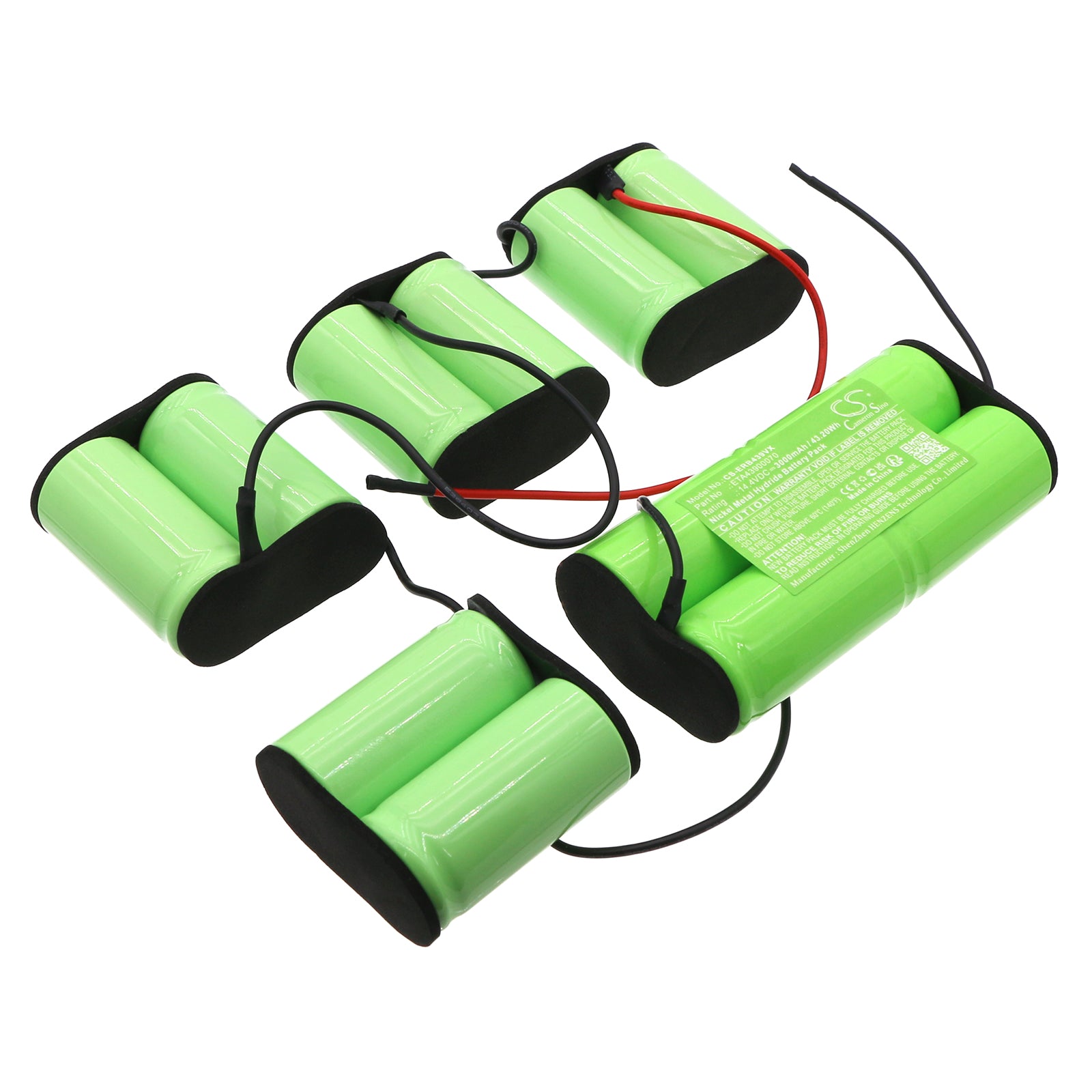 Ni-MH, Vacuum Battery fits Eta 0439 Brilanto, 14.4V, 3000mAh Vacuum Cameron Sino Technology Limited