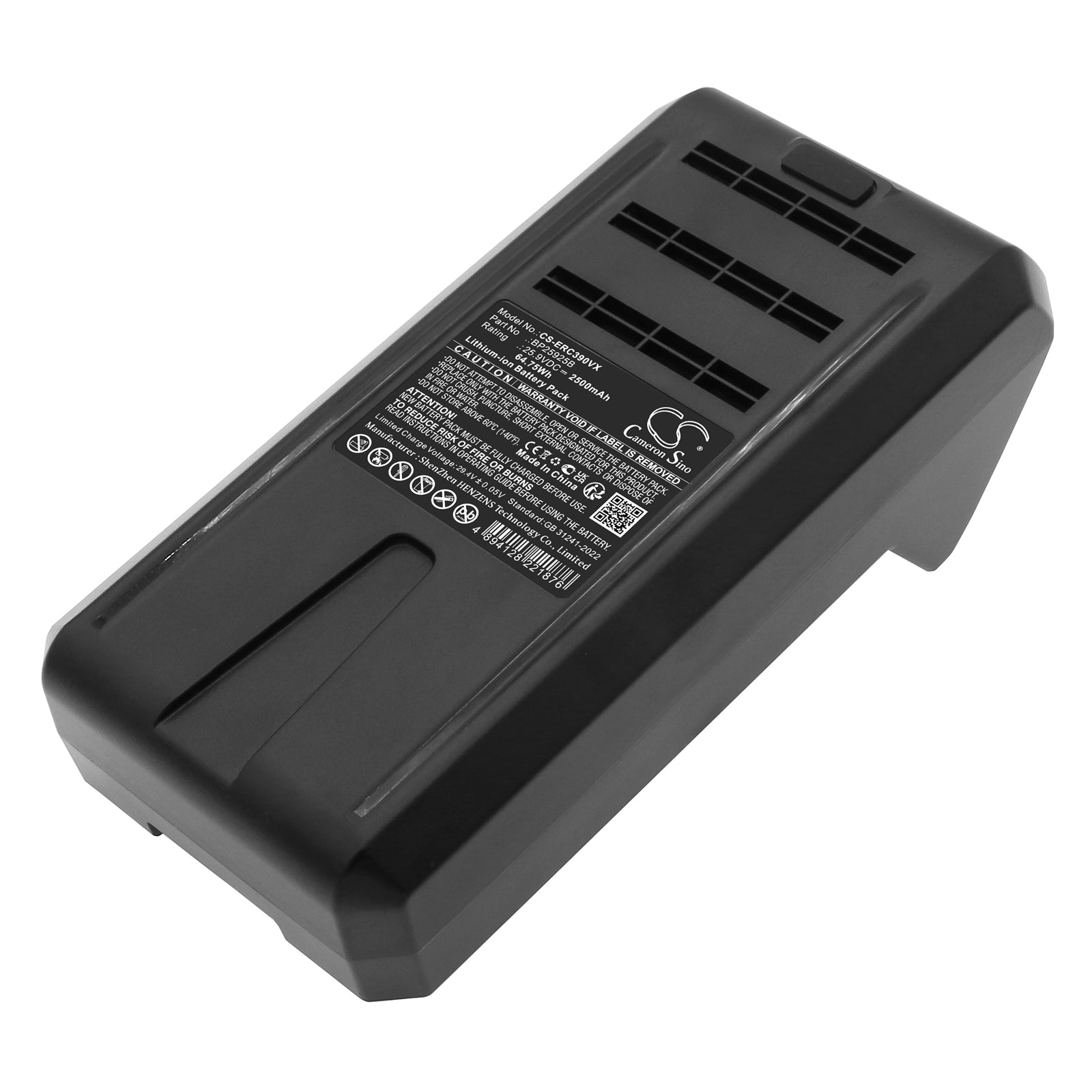 25.9V, Li-ion, 2500mAh, Battery fits Eureka NEC390BL, Stylus Elite, 64.75Wh Vacuum Cameron Sino Technology Limited
