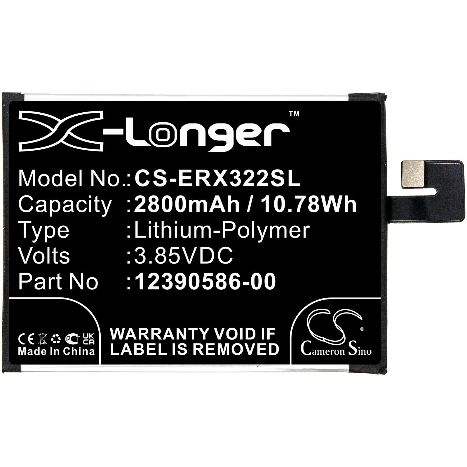 Li-Polymer, Mobile, SmartPhone Battery fits Sony I3223, I4213, 3.85V, 2800mAh Mobile, SmartPhone Cameron Sino Technology Limited