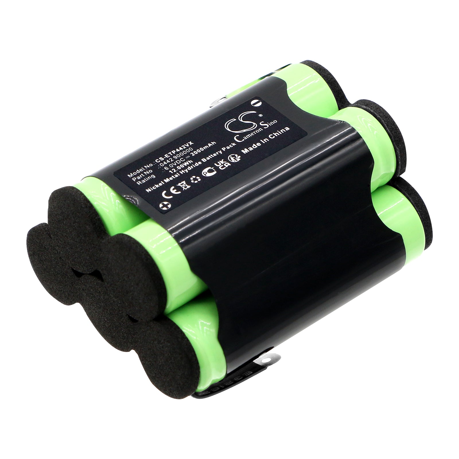 Ni-MH, Vacuum Battery fits Eta 0442 Verto, 6.0V, 2000mAh Vacuum Cameron Sino Technology Limited
